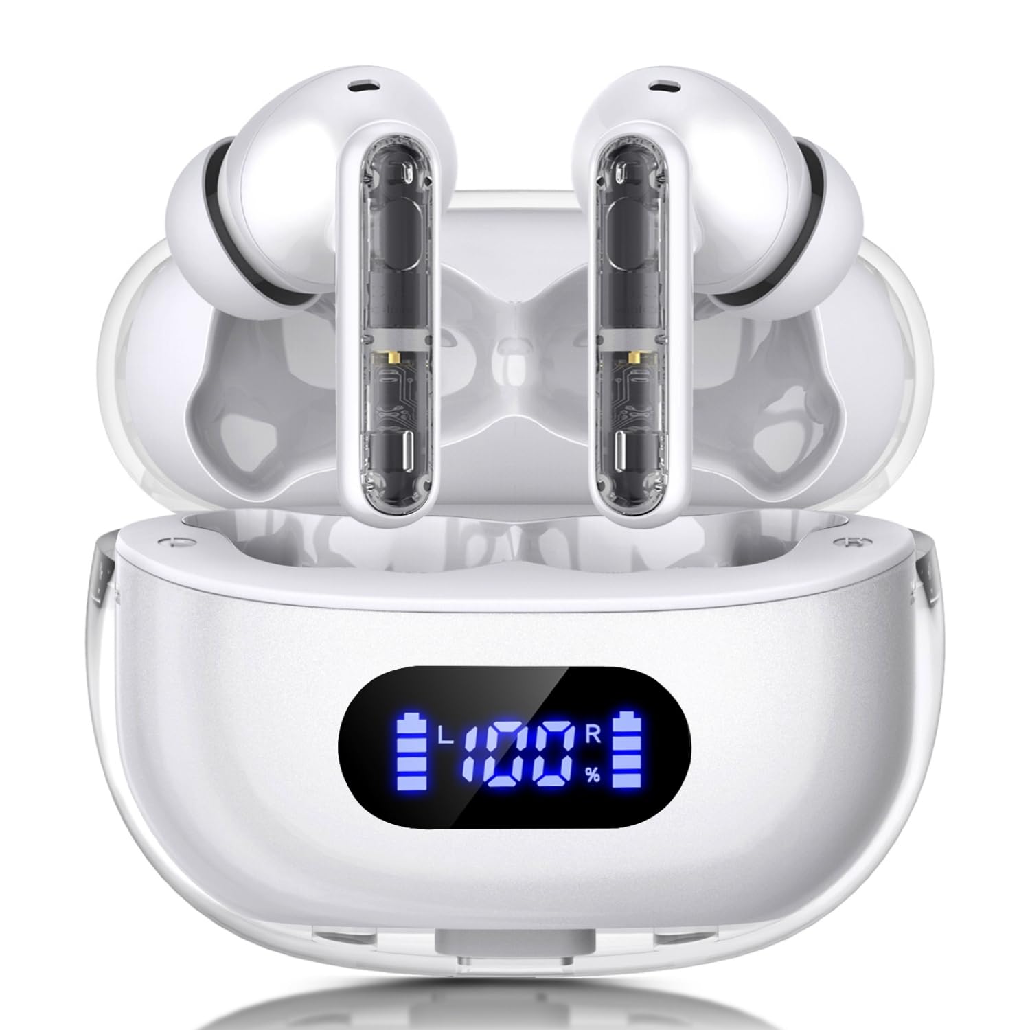 P1 PRO Wireless Earbuds - Bluetooth 5.0 Headphones with Clear Call Mic, IPX7 Waterproof, 30H Playtime, Comfort Fit for Running, Gym & Workout | Perfect for Sports, Commuting & Office Use
