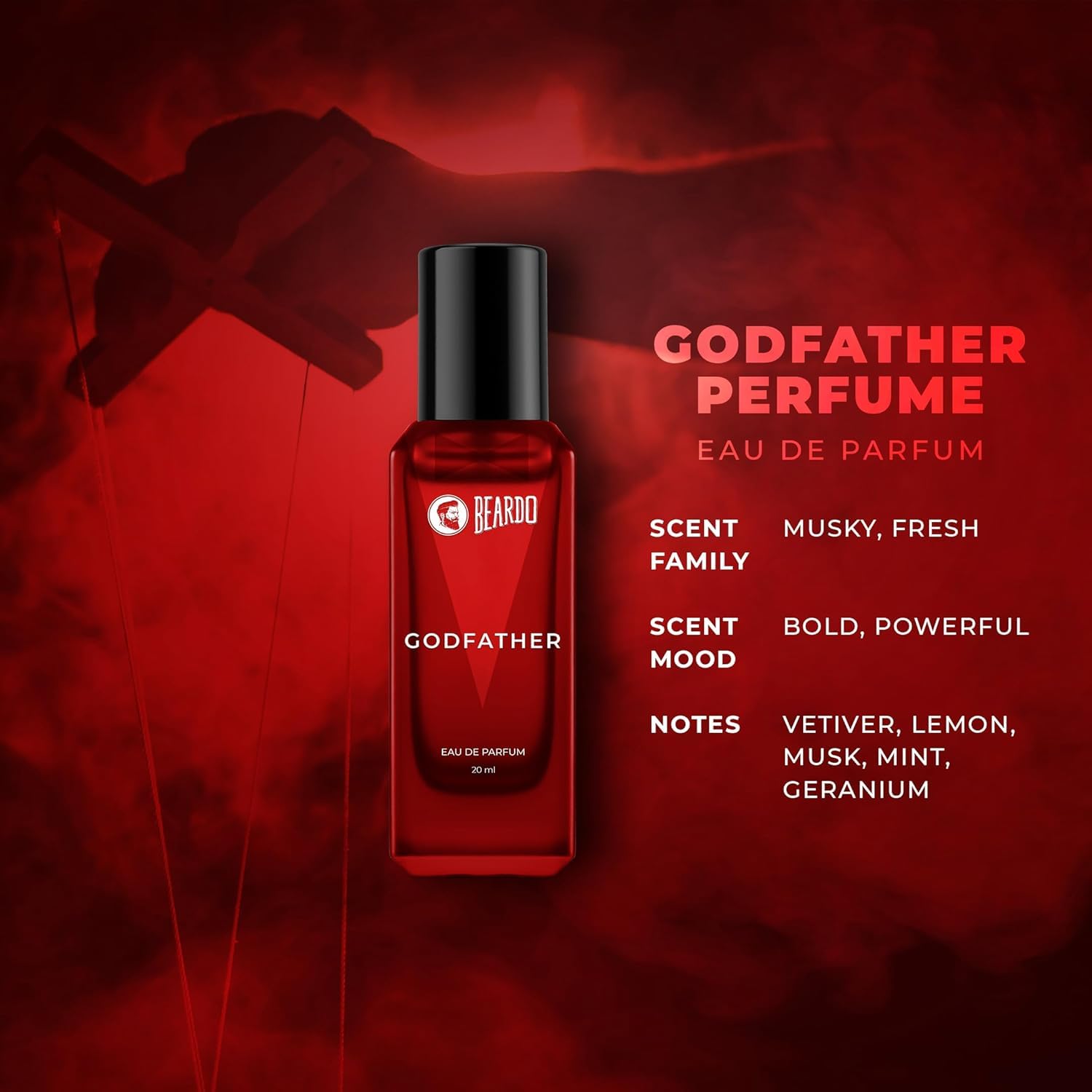 VEDA Godfather Cologne for Men - 20ml Aromatic & Spicy Long Lasting Perfume | Date Night Fragrance & Body Spray | Perfect Gift for Him | Office, Evening Events & Romantic Occasions