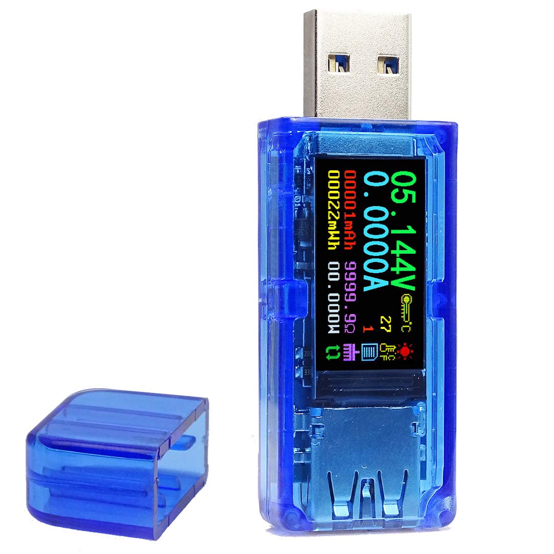 AT35 USB 3.0 Voltage Current Meter Tester - Digital Power Monitor with Color LCD Display for Chargers, Cables & Power Banks | Perfect for Electronics Testing, DIY Projects & USB Device Diagnostics