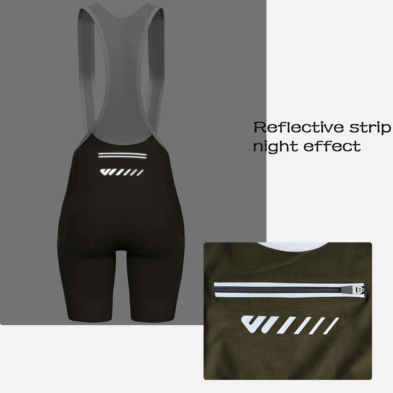Women's Padded Cycling Bib Shorts - 4D Comfort Bike Pants with Mesh Pockets for Road & Mountain Biking | Breathable & Moisture-Wicking for Long Distance Rides