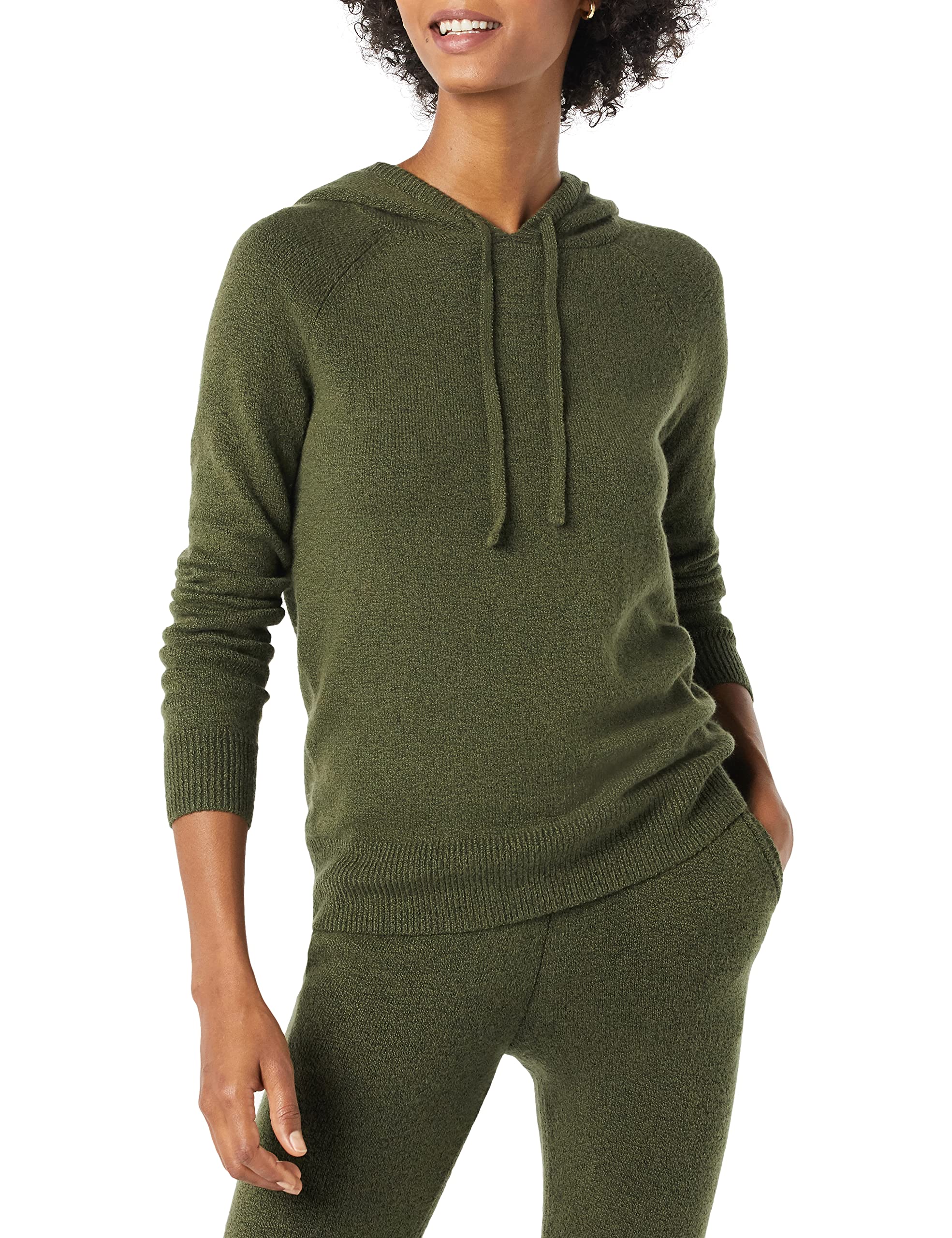 Amazon Essentials Women's Soft Touch Hooded Pullover Sweater - Cozy Fleece Hoodie for Casual Wear, Lounge & Outdoor Activities