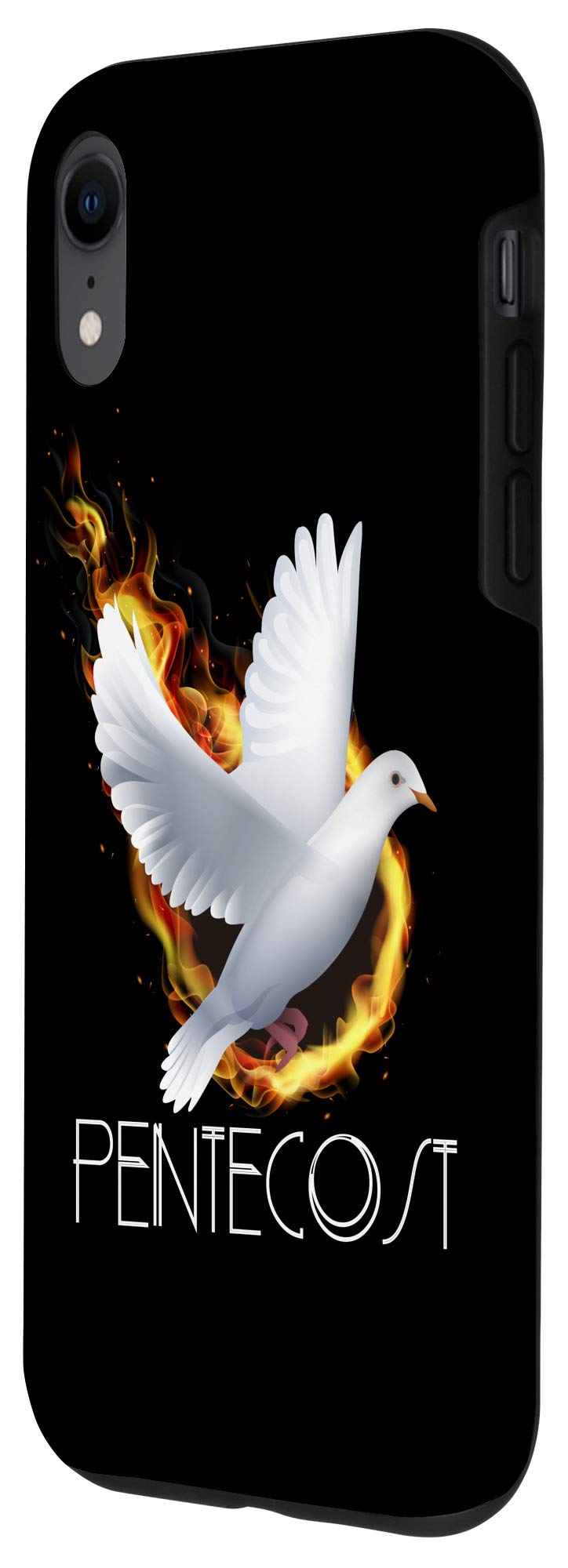 iPhone XR Pentecost Doves Tongues of Fire Flame Acts Holy Spirit Gifts Case - Perfect for Christian Believers, Bible Study, and Worship Services