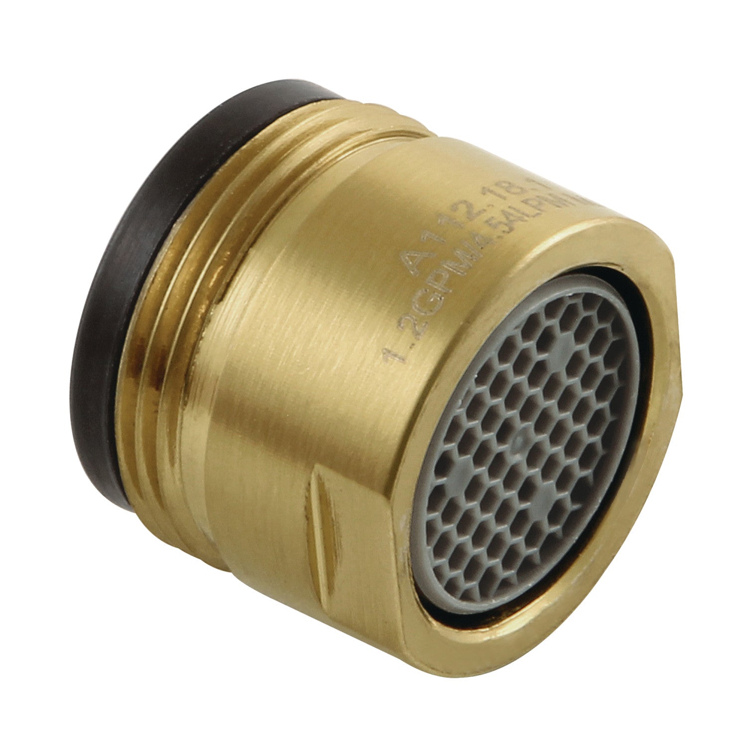 Cal Green G12LSSA8413 1.2 GPM Brushed Brass Male Aerator - Perfect for Kitchen & Bathroom Faucets, Water-Saving Solution
