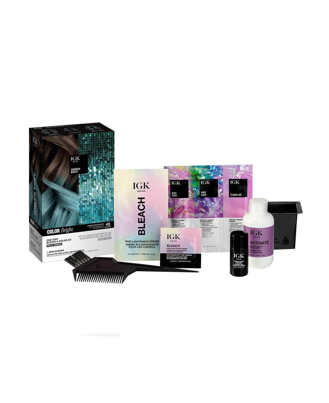 One Step Bleach & Color Kit for Vibrant Hair - At-Home Salon Quality Hair Dye with Easy Application for DIY Hair Coloring
