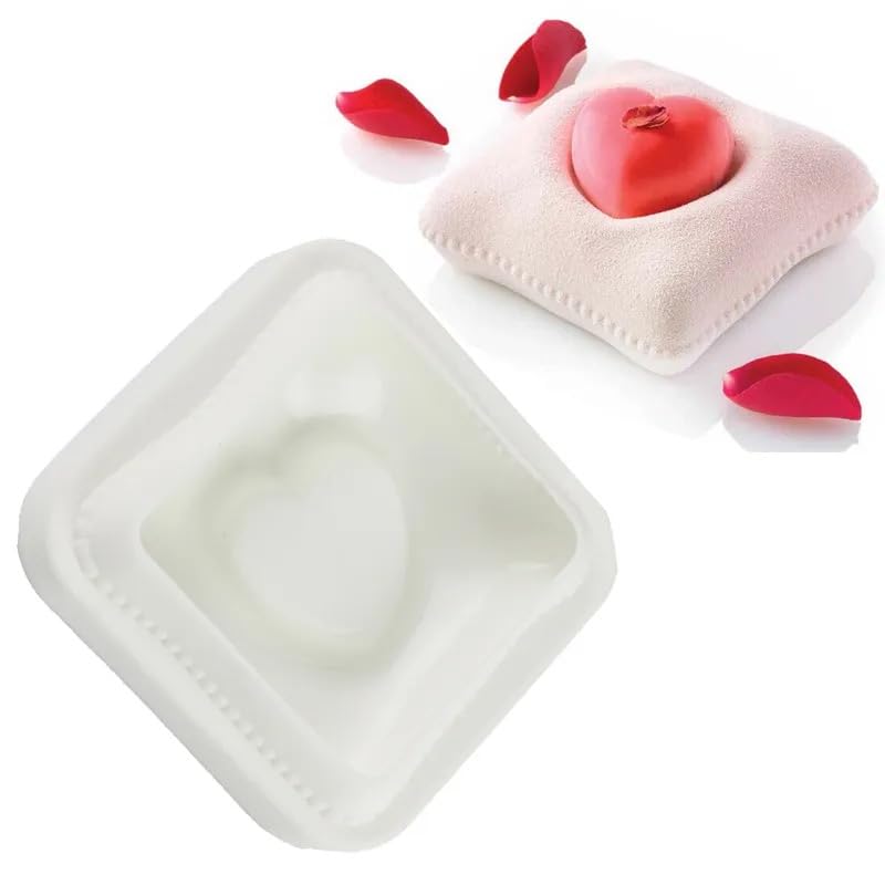 Heart-Shaped Silicone Baking Mold for Cake, Chocolate, Mousse, Ice Cream, Bread, Jelly & Pudding - Perfect for Valentine's Day, Anniversary & Romantic Dessert Decorating