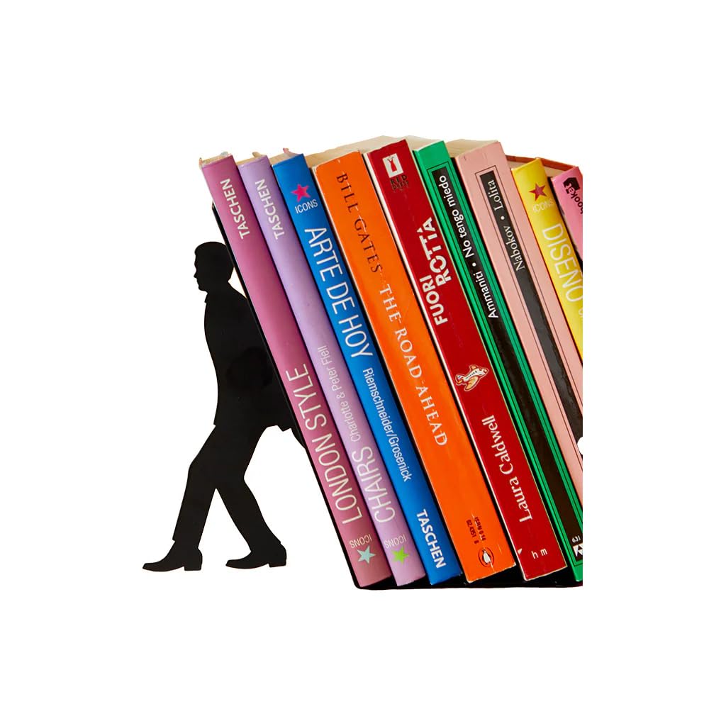 Sturdy Bookends for Heavy Books - Decorative Book Holder for Shelves, Office & Home Library Organization