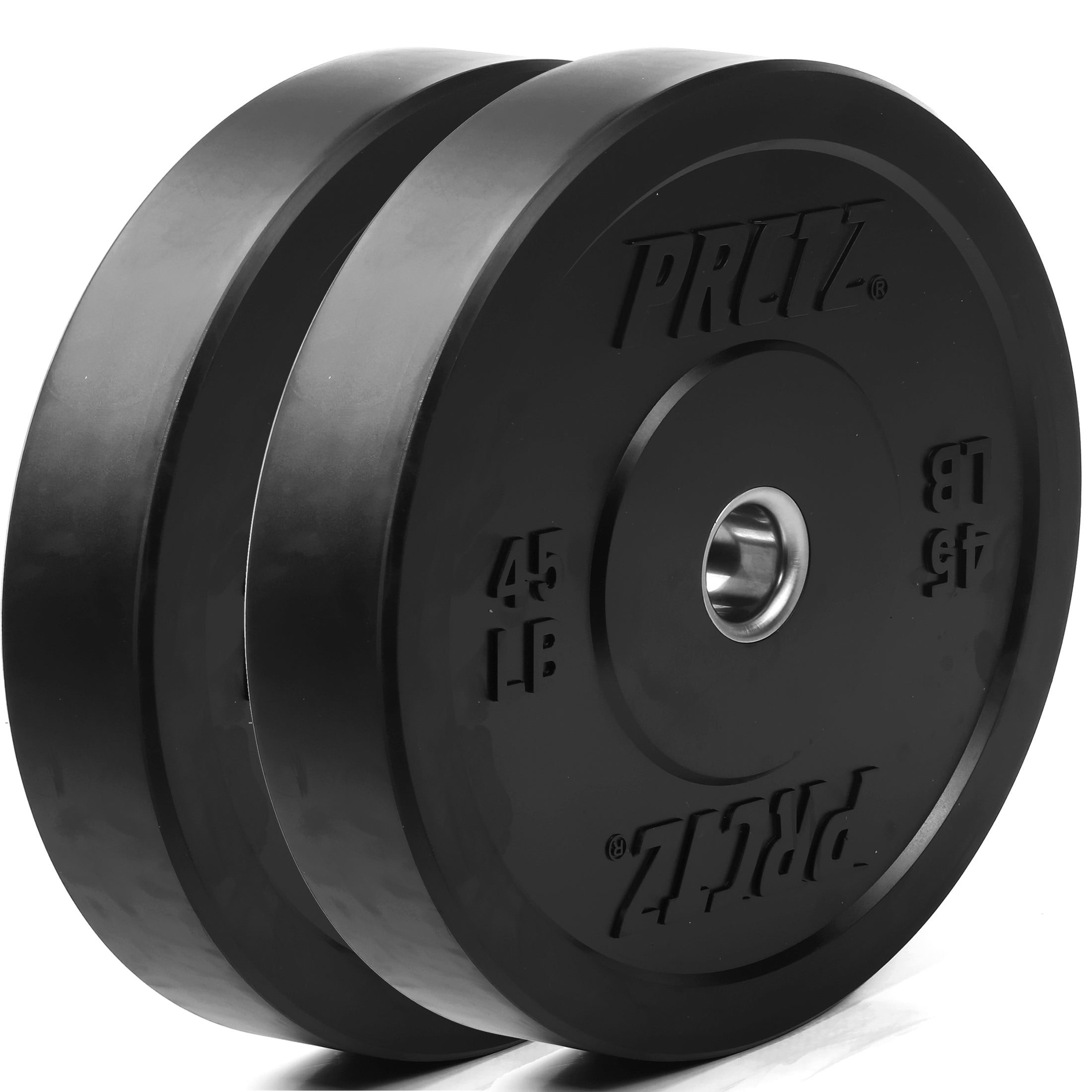PRCTZ Olympic Bumper Plates Weight Set - 10lb/15lb/25lb/35lb/45lb Pair for CrossFit, Powerlifting & Home Gym Workouts - Durable Rubber Coated Weight Plates for Weight Training & Strength Exercises