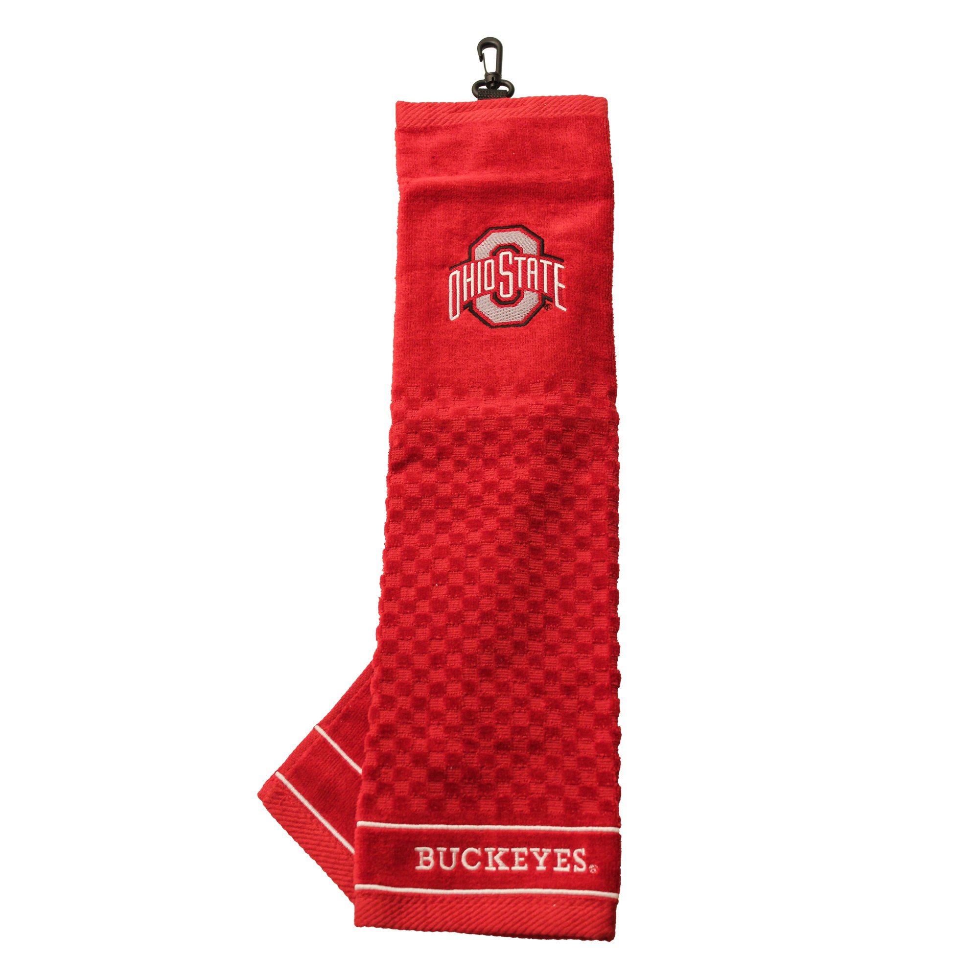 Team Golf NCAA Embroidered Golf Towel with Checkered Scrubber Design - Premium Embroidered Logo Golf Accessory for Men & Women - Perfect for Golf Course, Driving Range and Sports Gifts