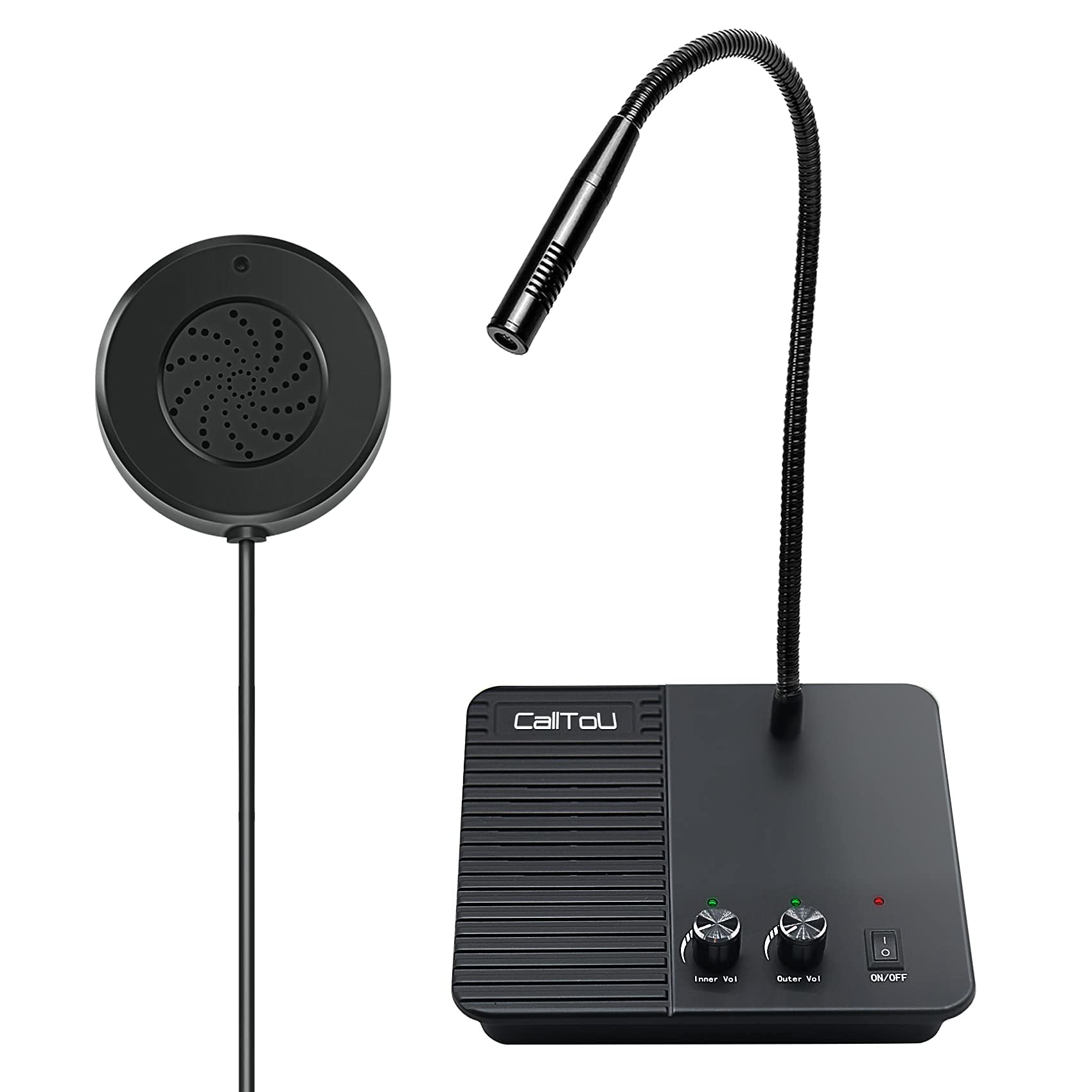CallToU 2-Way Window Speaker Intercom System with Anti-Interference Technology - Clear Communication for Business, Bank, Office, Hospital, Store, School & Home Use - Ideal for Drive-Thrus, Reception Counters & Security Checkpoints
