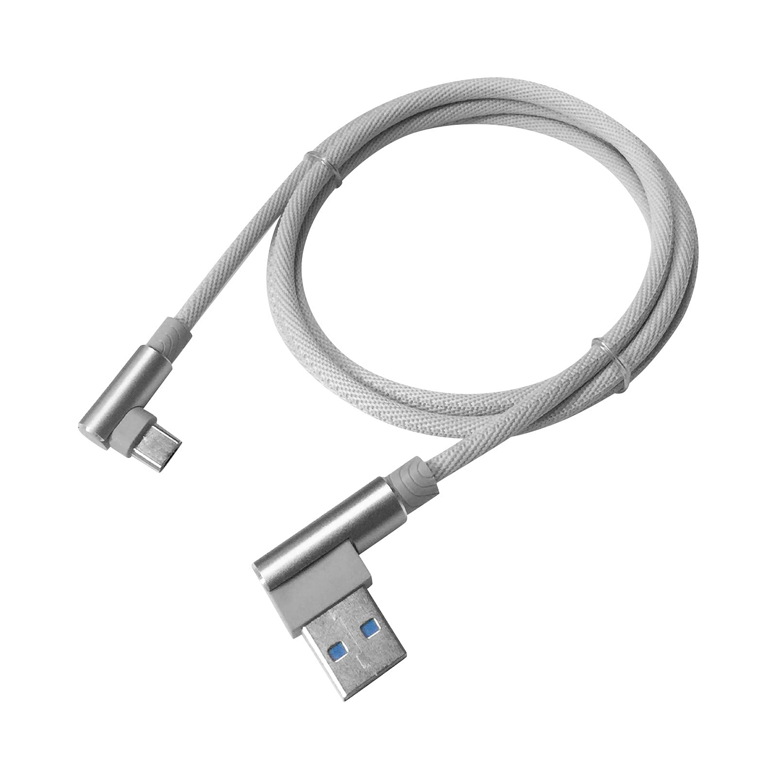 certainPL 6.6ft USB C to USB C Cable 2.4A Fast Charging, 90° Right Angle Type C Charger Cord Compatible with iPad Pro 2018/Samsung Galaxy S21/S20/Note20/S10/S9/Google Pixel/PS5 Controller/GoPro Hero 8/LG G8 - Perfect for Gaming, Travel & Bedside Charging