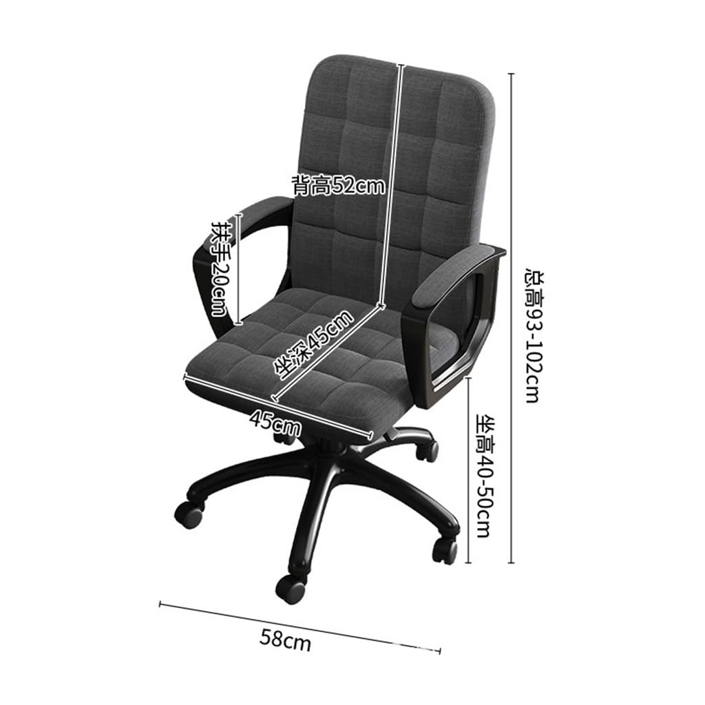 Ergonomic Office Chair - Adjustable Computer Desk Chair with Lumbar Support for Home & Gaming - Comfortable Mesh Back & Padded Seat for Long Hours of Work or Mahjong Sessions
