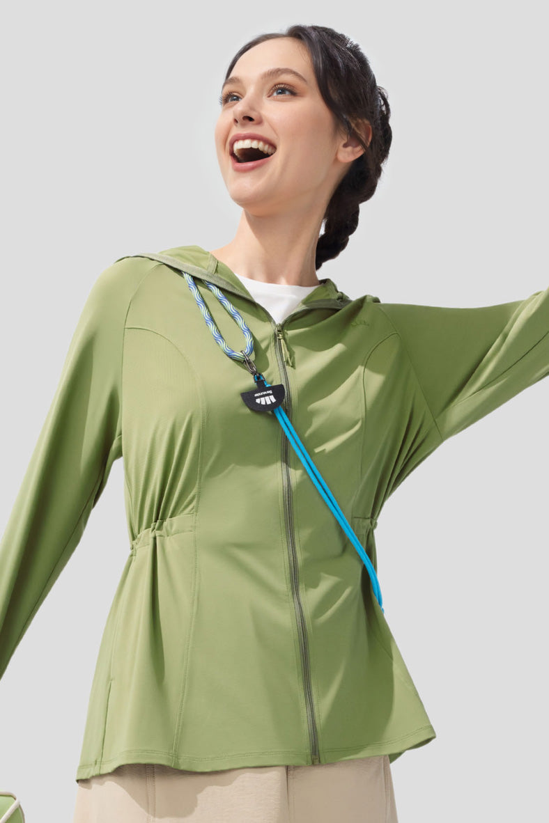 Women's Waist-Cinching Full Protection Sun Jacket UPF 50+ with UPF 2000+ Protection - AL823 for Outdoor Activities, Beach & Summer Fashion