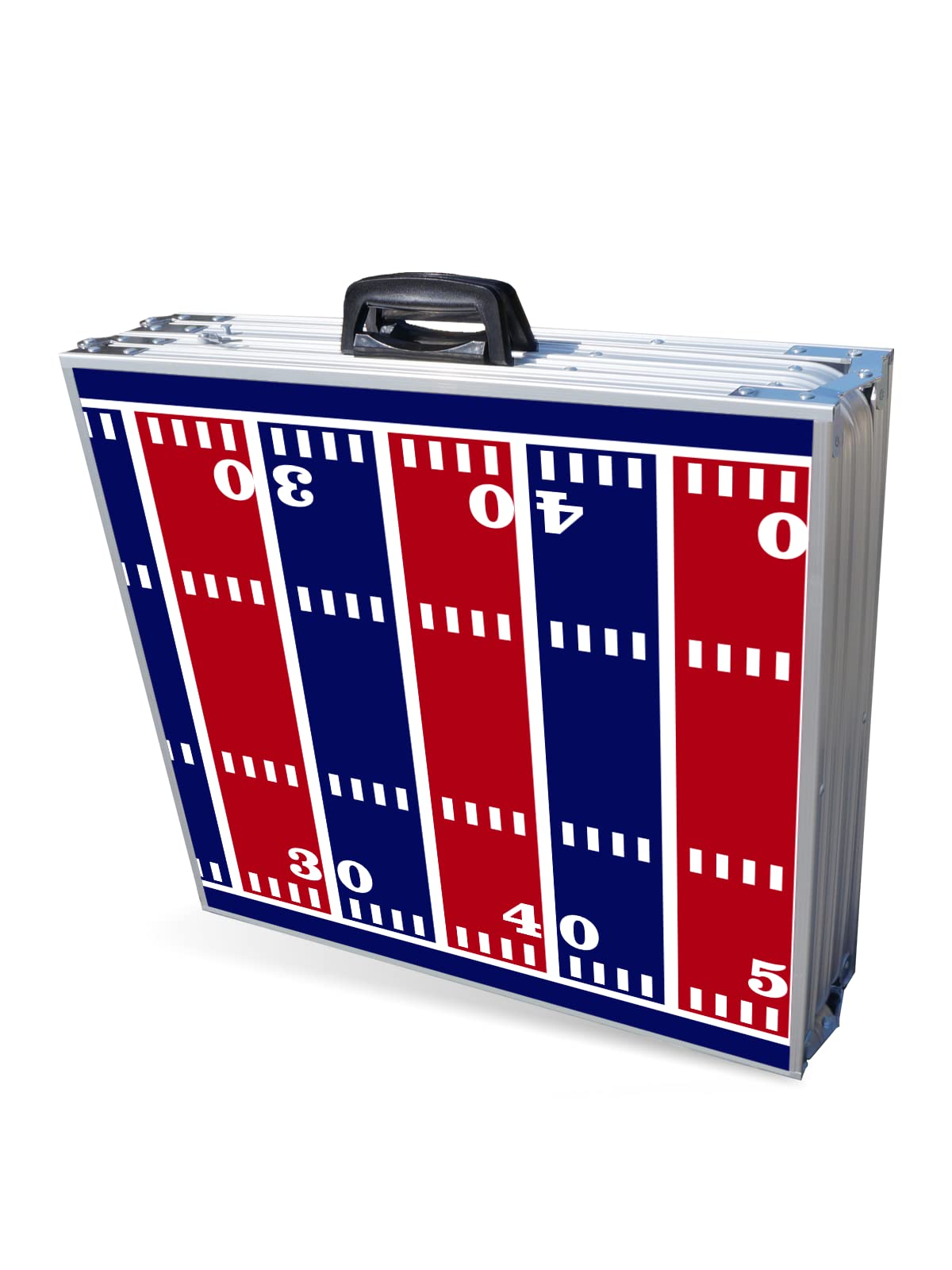 8-Foot Folding Portable Beer Pong Table with Optional Cup Holders & LED Lights - New York Giants Football Field Design - Perfect for Parties, Tailgating & Outdoor Games (Choose Your Model)