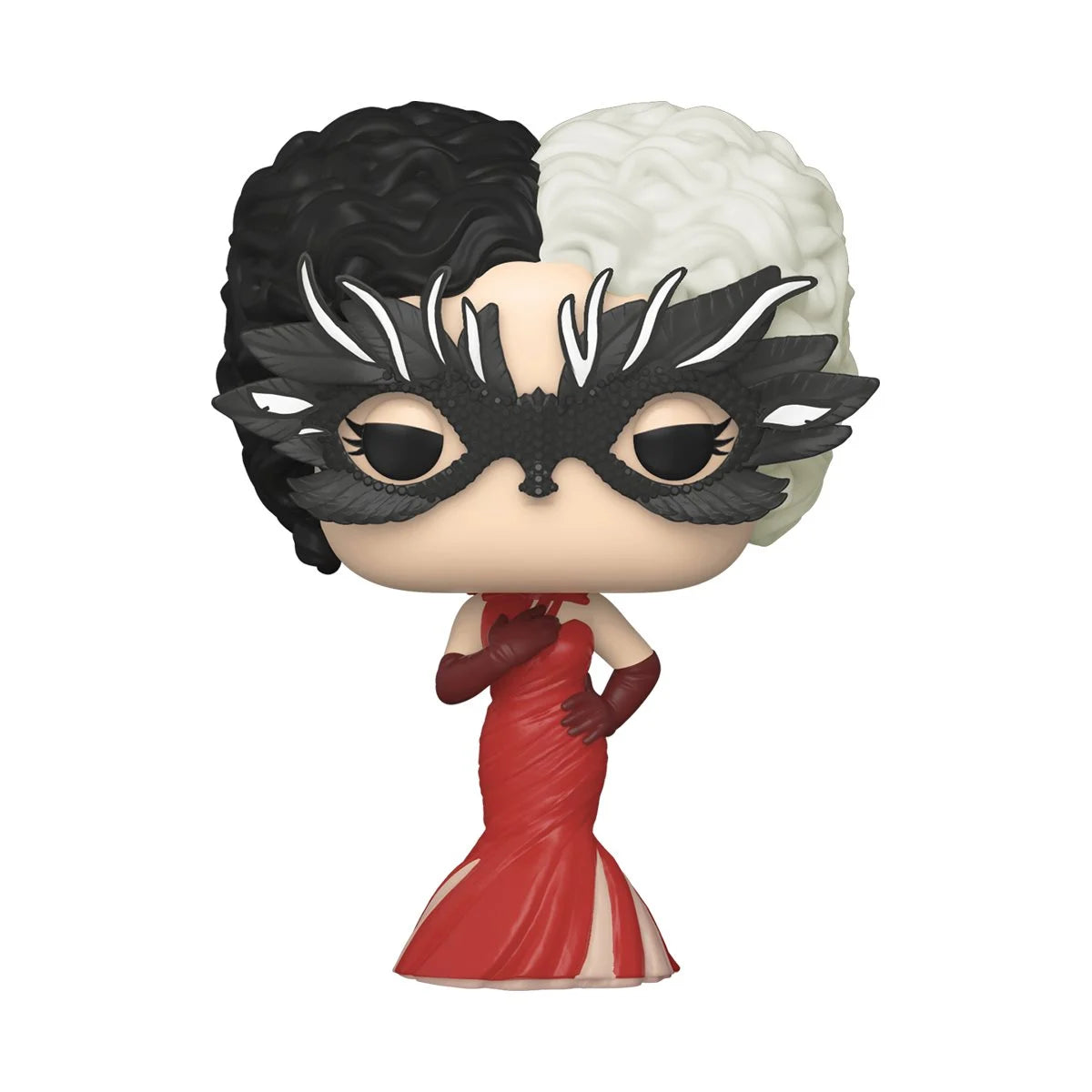 Disney Cruella Costume for Adults - Official Cruella de Vil Halloween Outfit with Gloves & Scarf - Perfect for Cosplay, Halloween Parties, and Themed Events