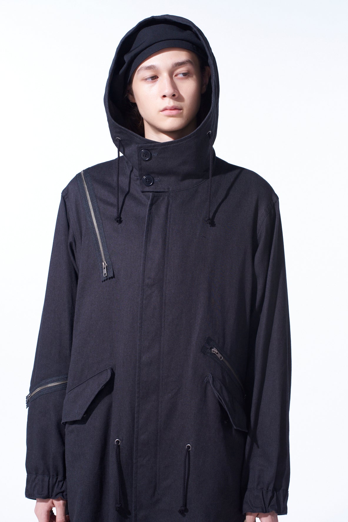 Men's Cotton Drill Zipper Mods Coat - Lightweight Casual Jacket for Outdoor Activities & Streetwear Fashion