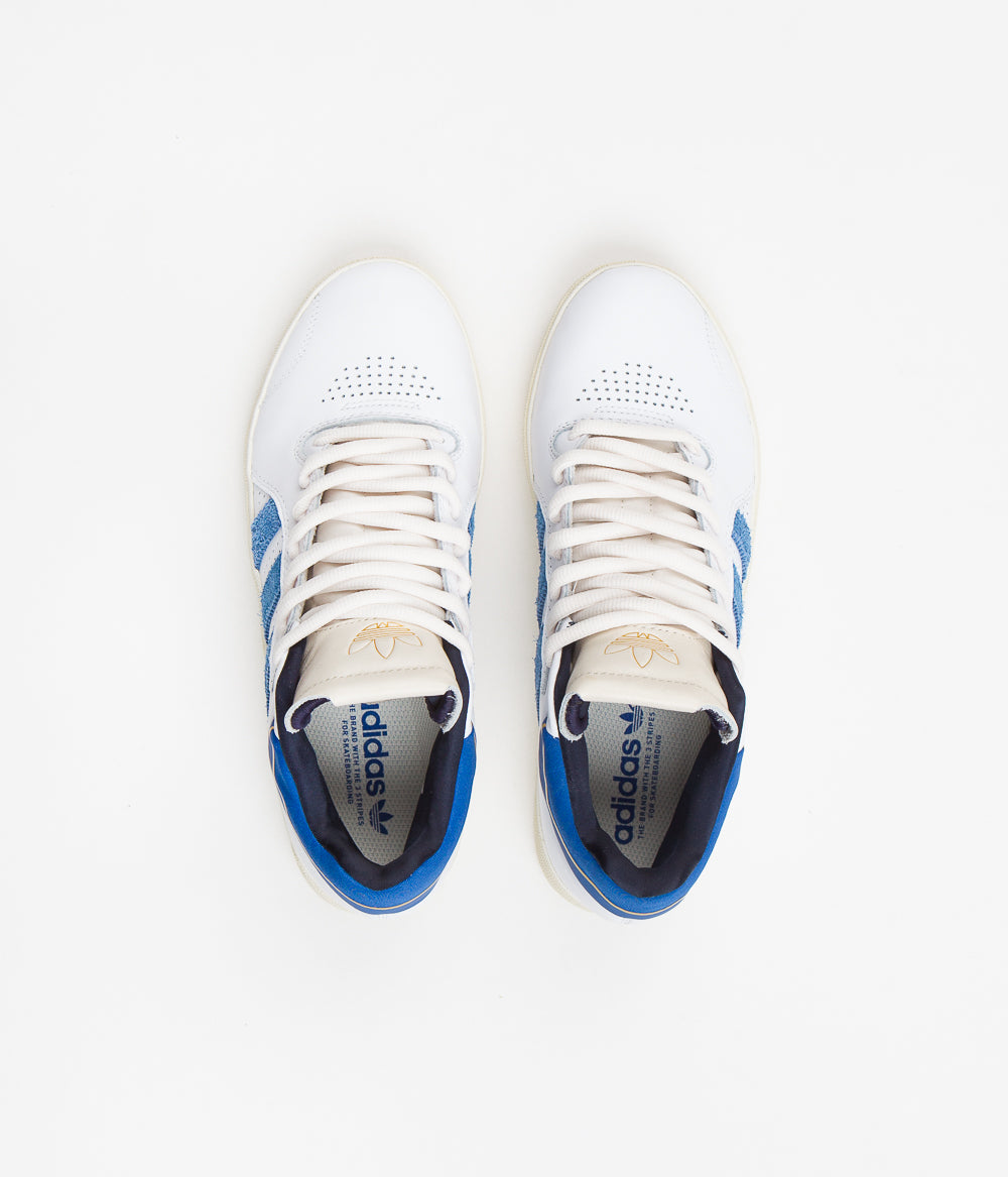 Adidas Tyshawn Shoes Men's Basketball Sneakers - White/Blue Colorway | Lightweight Comfort & Performance Design for Court Play & Streetwear Fashion