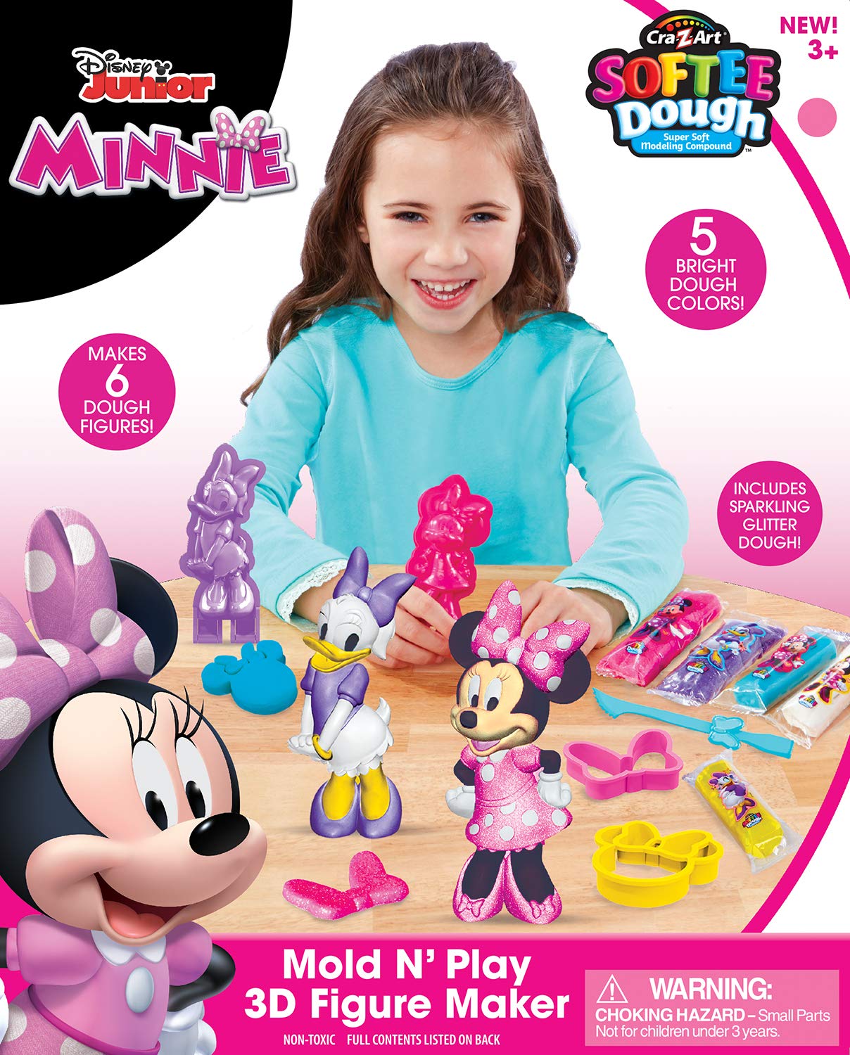 Disney Minnie Mouse Mold N' Play 3D Figure Maker Toy for Kids - Creative DIY Arts & Crafts Kit for Birthday Gifts & Party Favors - Perfect for Playtime, Classroom Activities & Disney Themed Events