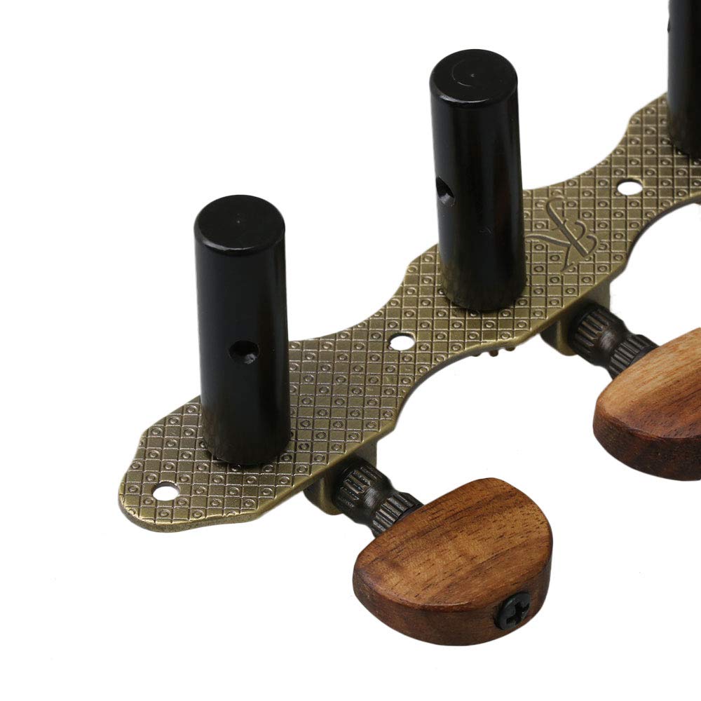 Classical Guitar Tuning Pegs - 2-Pack Premium Guitar Machine Heads for Acoustic & Electric Guitars - Perfect for Beginners, Musicians & Guitar Maintenance