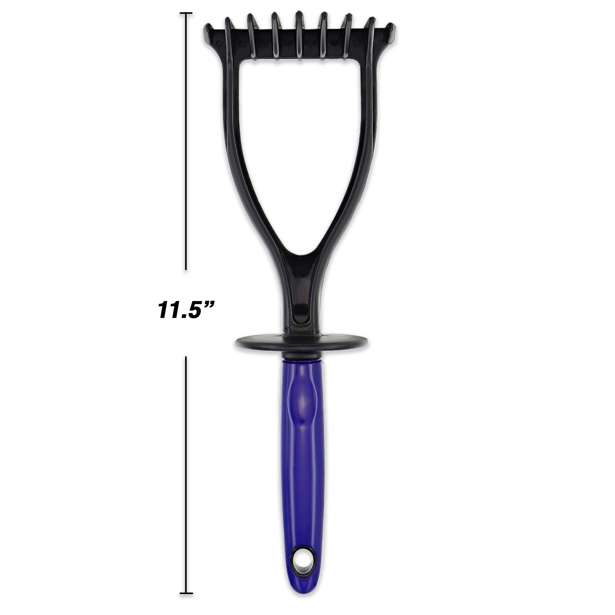 Heat-Resistant Nylon Potato Masher - 3-Pack Non-Scratch Kitchen Utensil for Nonstick Pans (Blue) - Perfect for Mashing Potatoes, Avocados & Baby Food