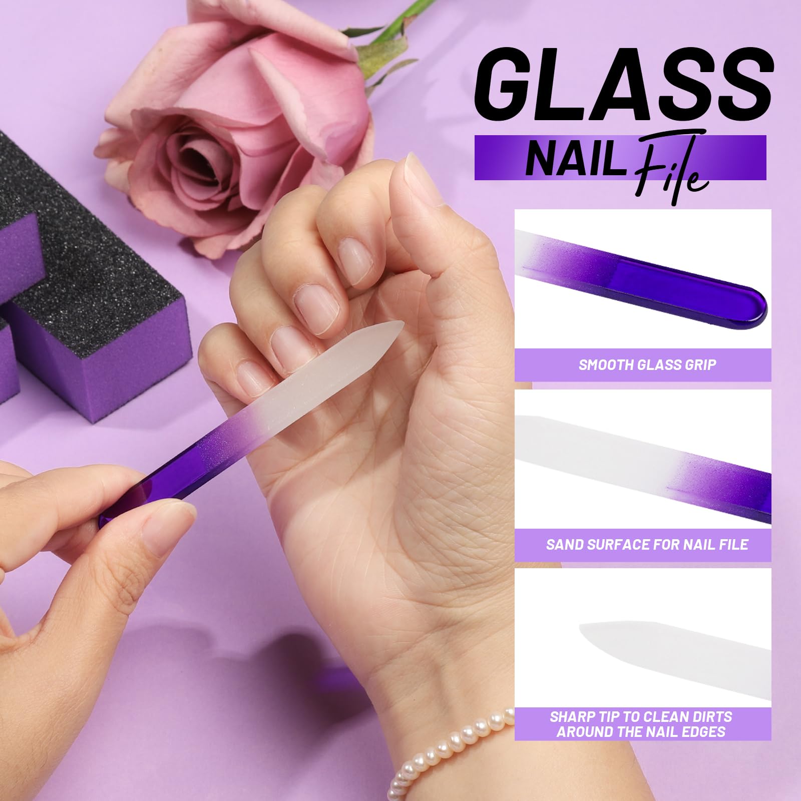 Premium Nail Care Kit - 12-Piece Manicure & Pedicure Set with Nail Files, Buffers, Cuticle Tools & Nippers - Professional Salon Quality Nail Grooming Tools for Home & Travel - Perfect for DIY Nail Care, Spa Days & Gift Giving