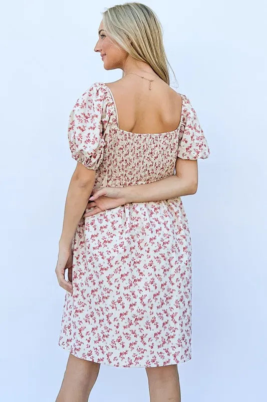 Sexy Lace Up Front Puff Sleeve Babydoll Dress for Women - Flirty Party Outfit, Date Night & Special Occasion Wear