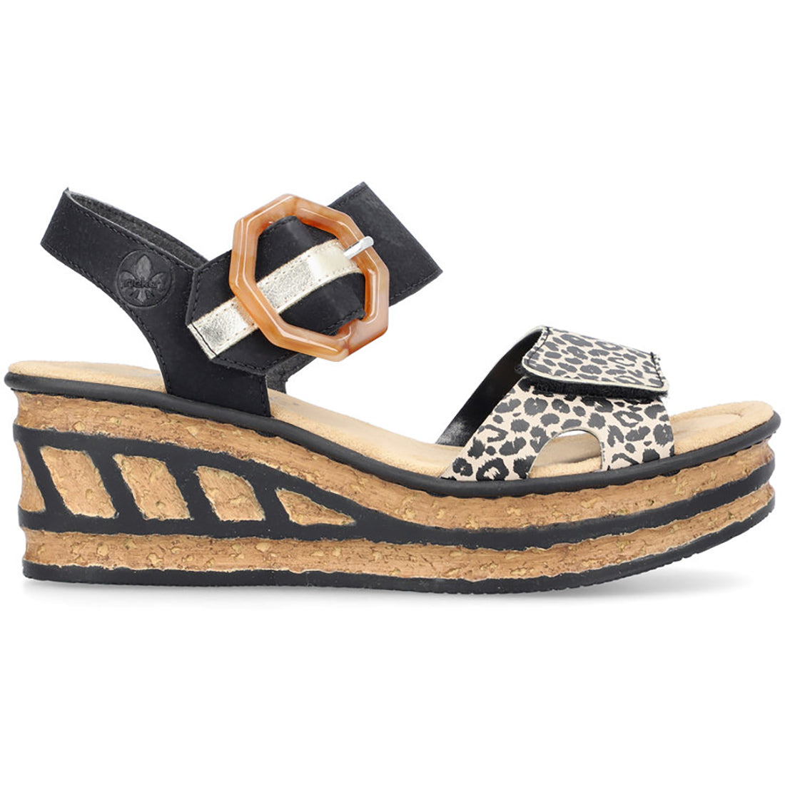 Rieker Rose 76 Cheetah Print Women's Comfortable Casual Shoes for Walking, Work & Everyday Wear
