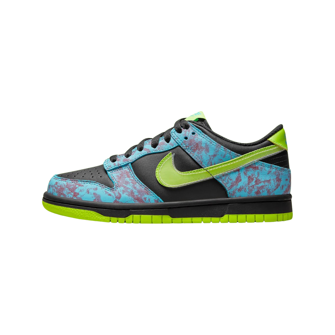 Nike Dunk Low GS Acid Wash Baltic Blue Volt Sneakers - Stylish & Comfortable Basketball Shoes for Women & Girls - Perfect for Casual Wear, Sports & Street Fashion