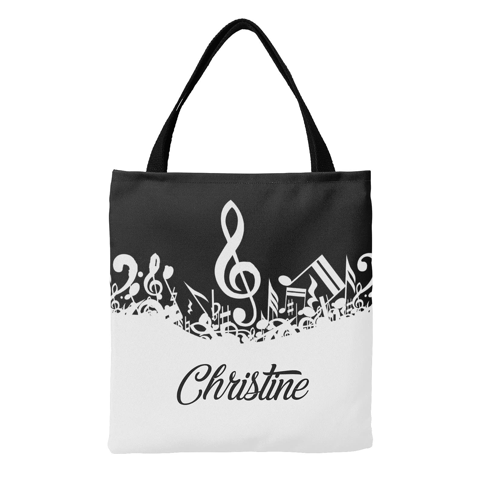 Personalized Piano Keys Tote Bag - Reusable Shopping & Travel Bag for Music Lovers