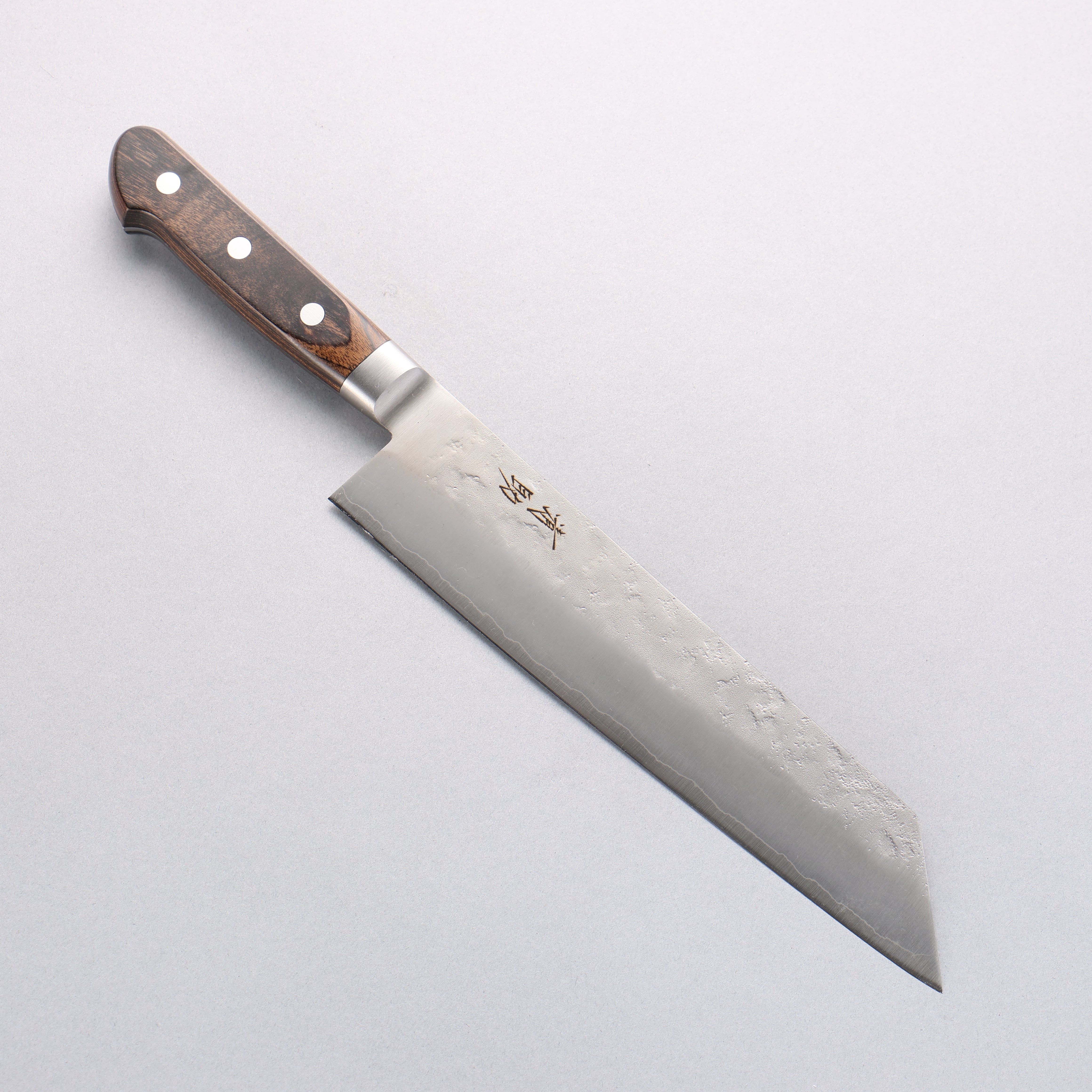 Premium Seisuke Silver Steel No.3 Nashiji Kiritsuke Gyuto 210mm Japanese Chef Knife - Brown Pakkawood Handle for Sushi, Sashimi & Precision Cutting