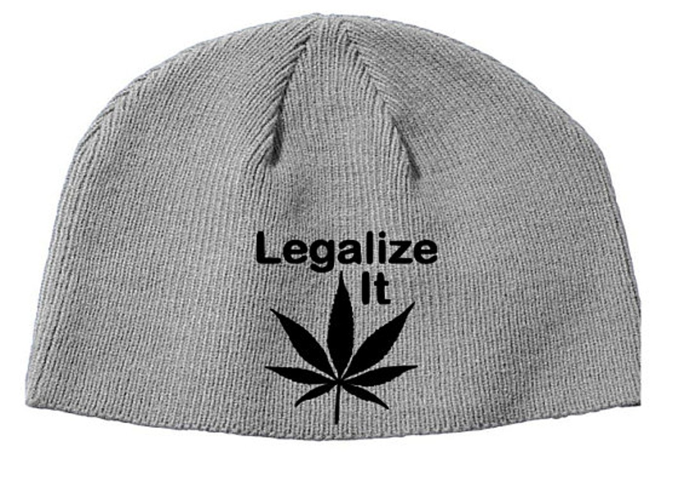 Legalize It Weed Marijuana Beanie - Knitted Winter Hat for Men & Women - Warm Cannabis Leaf Design Beanie Cap - Perfect for Christmas Gifts, Outdoor Activities & Cold Weather