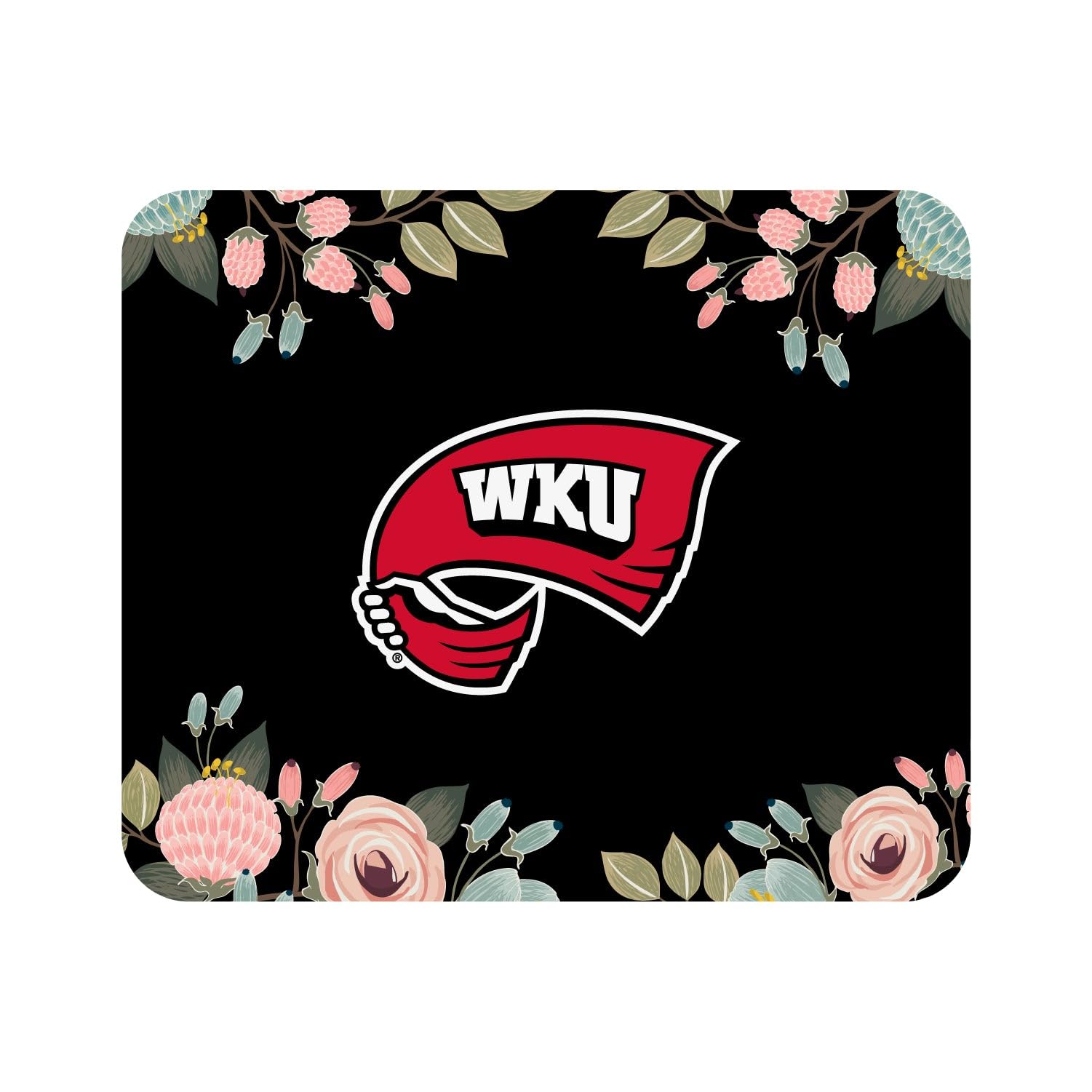 Western Kentucky University Mouse Pad - Soft Fabric Desk Mat with Floral Pink Design for Gaming, Office & Home Use