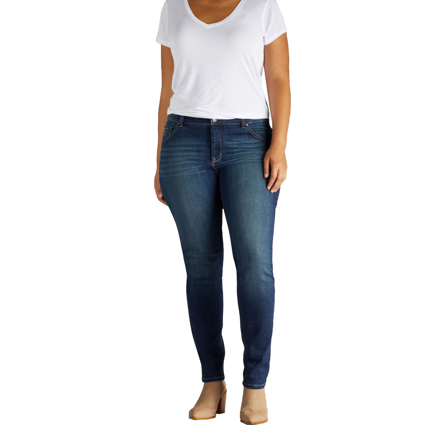 Lee Women's Plus-Size Modern Series Midrise Fit Dream Jean Faith Skinny Jean - Comfortable Stretch Denim for Curvy Figures | Perfect for Work, Casual Outings & Everyday Wear