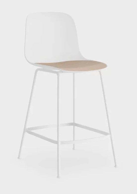 Lapalma Seela S322 Modern Wooden Stool - Elegant Bar Stool for Kitchen, Dining Room & Home Decor - Perfect for Breakfast Bars, Countertops & Small Spaces