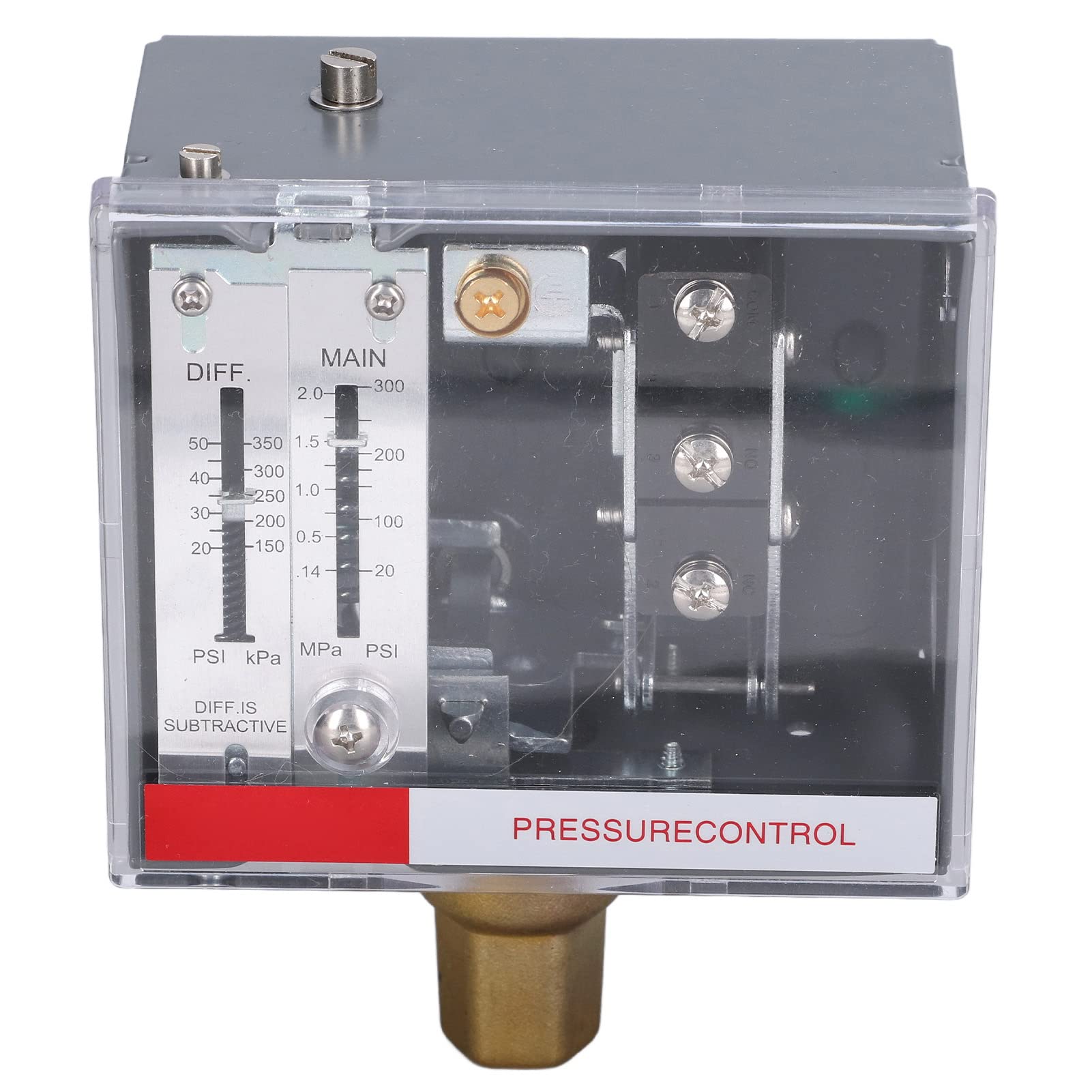 Eujgoov Adjustable Steam Pressure Controller Switch, NPT1/4?18 SPDT, for Steam Boilers & Liquid Systems - Perfect for Industrial, HVAC, and Home Brewing Applications