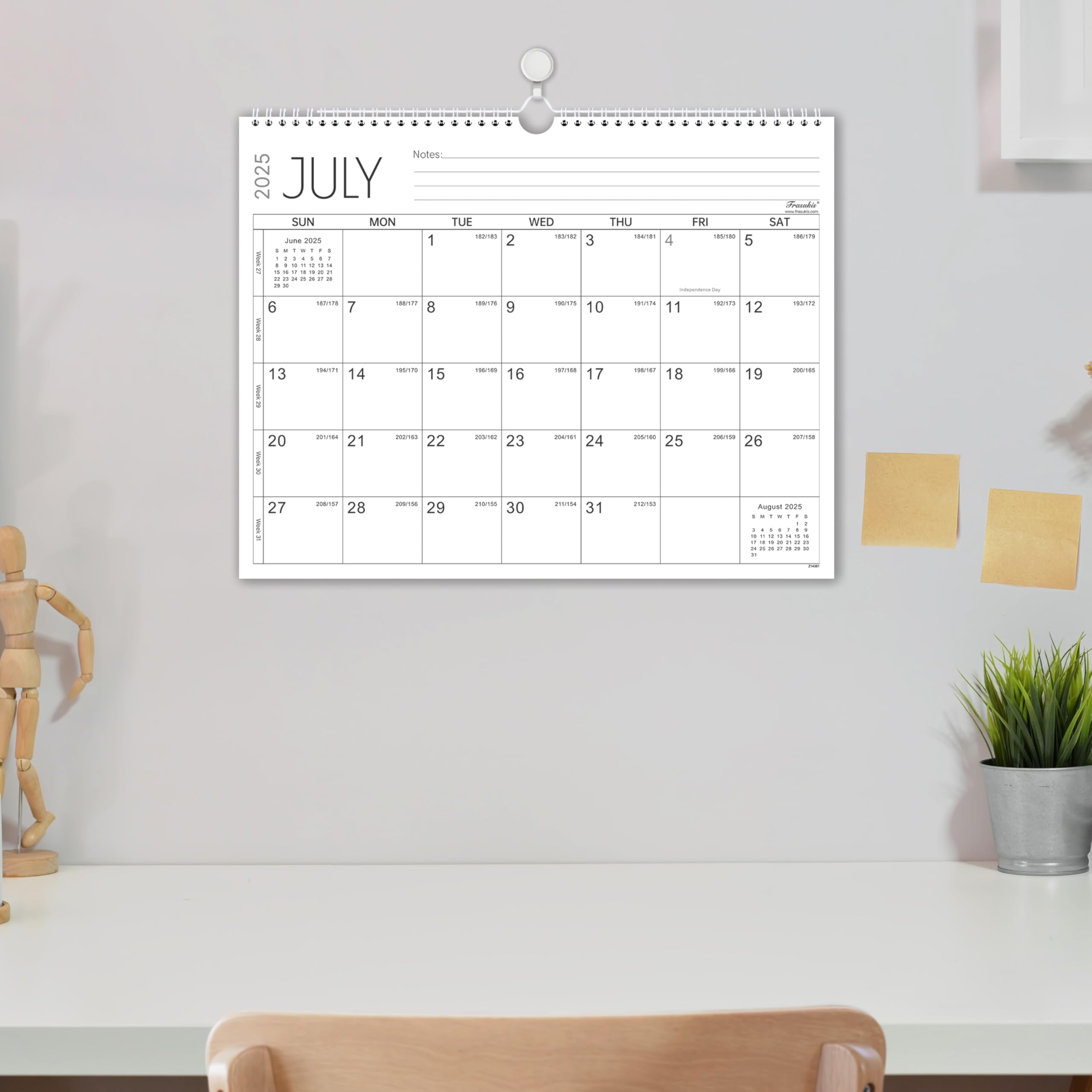 2025-2027 Wall Calendar | 24-Month Planner from July 2025 to June 2027 | 14.8