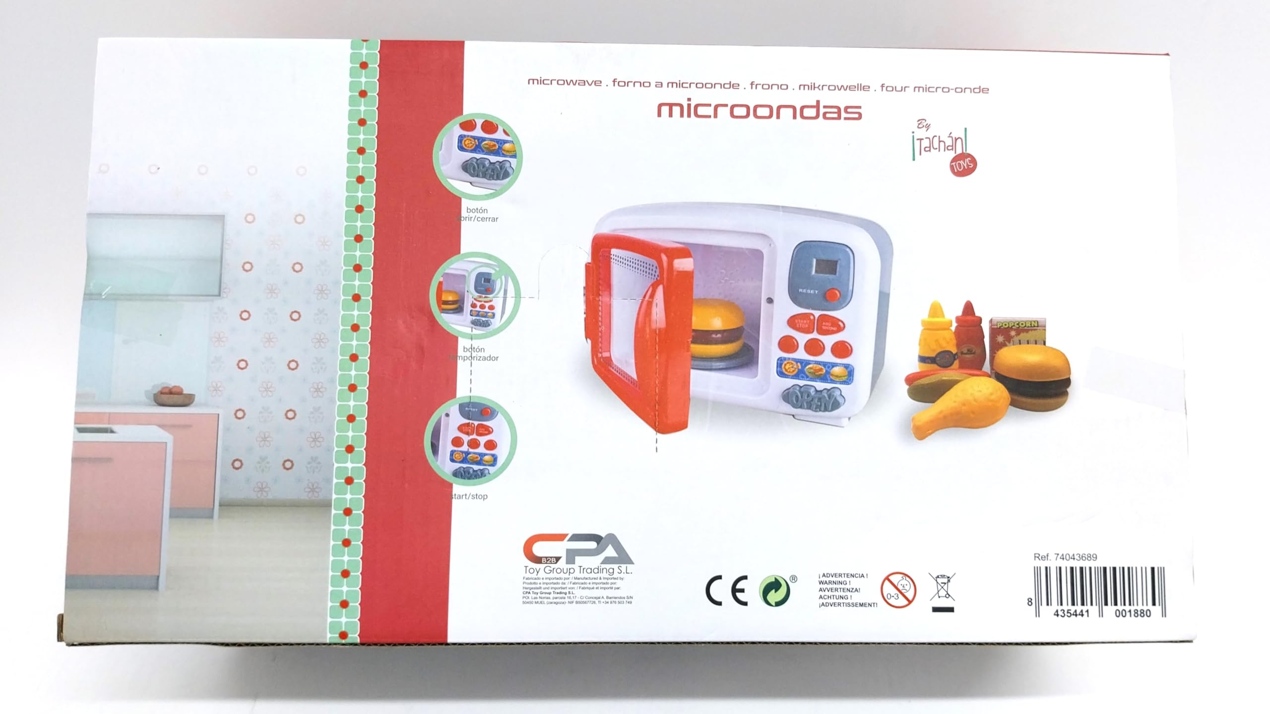 Microwave Little Life (CPA Toy 43689) - Miniature Kitchen Playset for Kids, Pretend Play Toy for Toddlers - Perfect for Home, School & Role-Playing Games