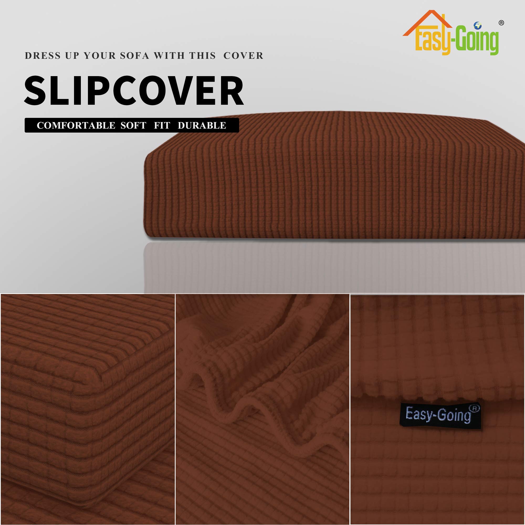 Stretch Loveseat Cushion Cover - Soft Elastic Sofa Slipcover Protector for Furniture (Fits Loveseat & Coffee) - Perfect for Living Room, Bedroom & Home Decor