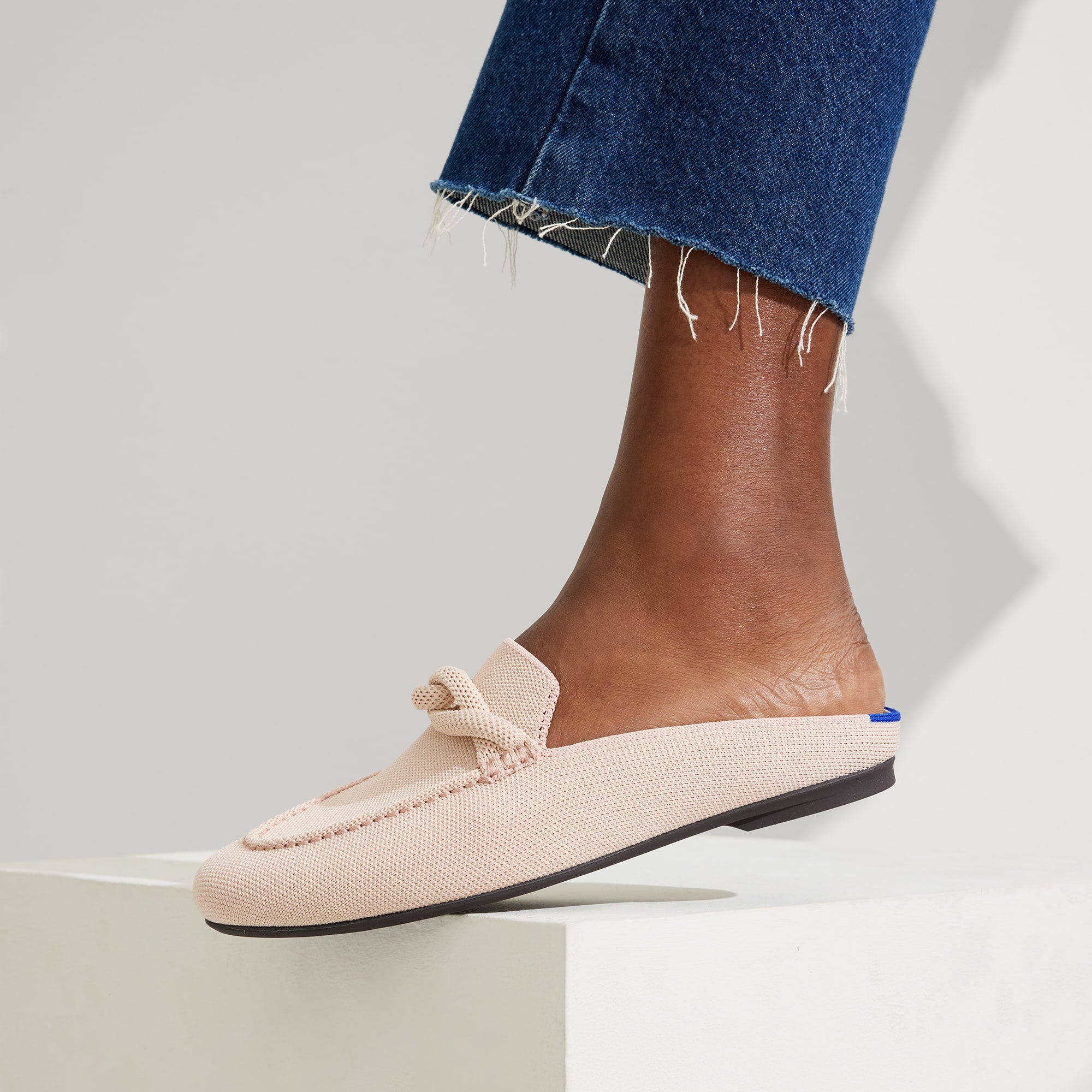 Blush Pink Loafer Mules for Women - Comfortable Slip-On Shoes for Casual Wear, Office & Travel - Soft Leather Loafers with Cushioned Insole