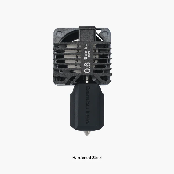 Bambu Lab Complete Hotend Assembly with Hardened Steel Nozzle (Multiple Sizes) for P1 Series 3D Printers - Perfect for High-Temperature Printing, ABS, PETG & Nylon Filaments
