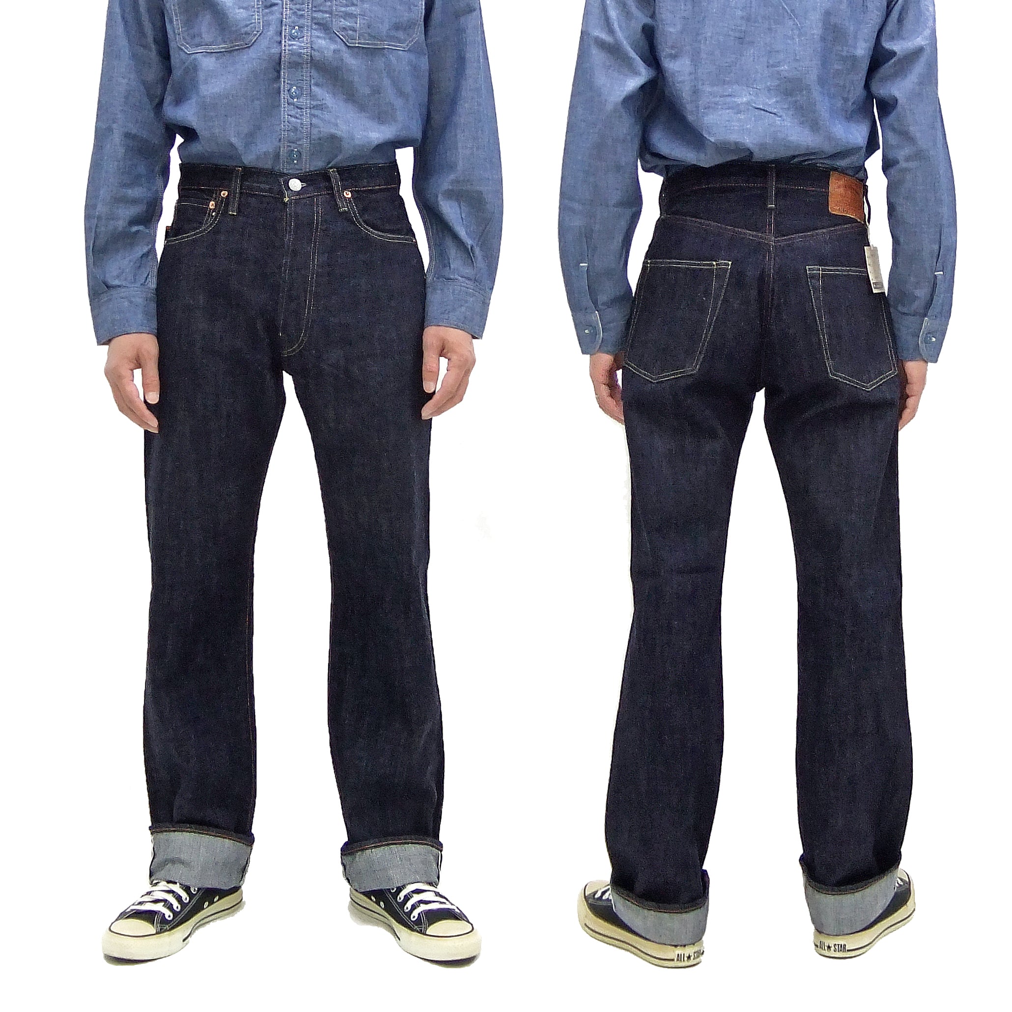 TOYS McCOY Men's Classic Relaxed Straight Fit Jeans TMP2304 - 13.5 oz. One Washed Deep Indigo Denim Pants (Lot 675XX) | Casual Wear, Work Pants & Everyday Denim for Men