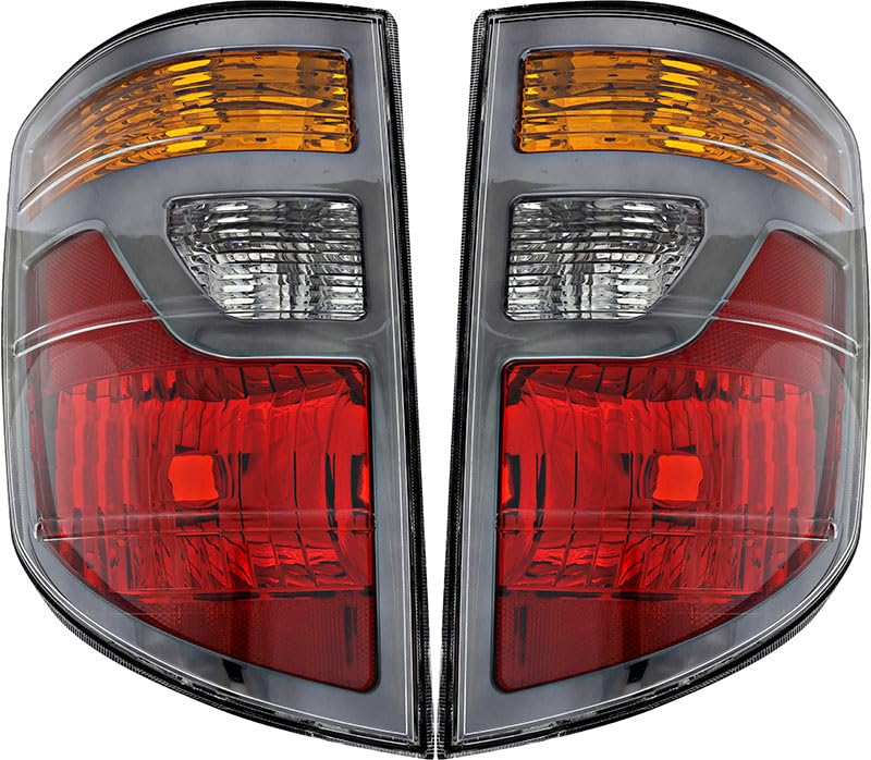 Honda Ridgeline Tail Lights Lamps Set - Driver & Passenger Side Replacement for 2006 2007 2008 Models - Perfect for Night Driving & Enhanced Vehicle Safety