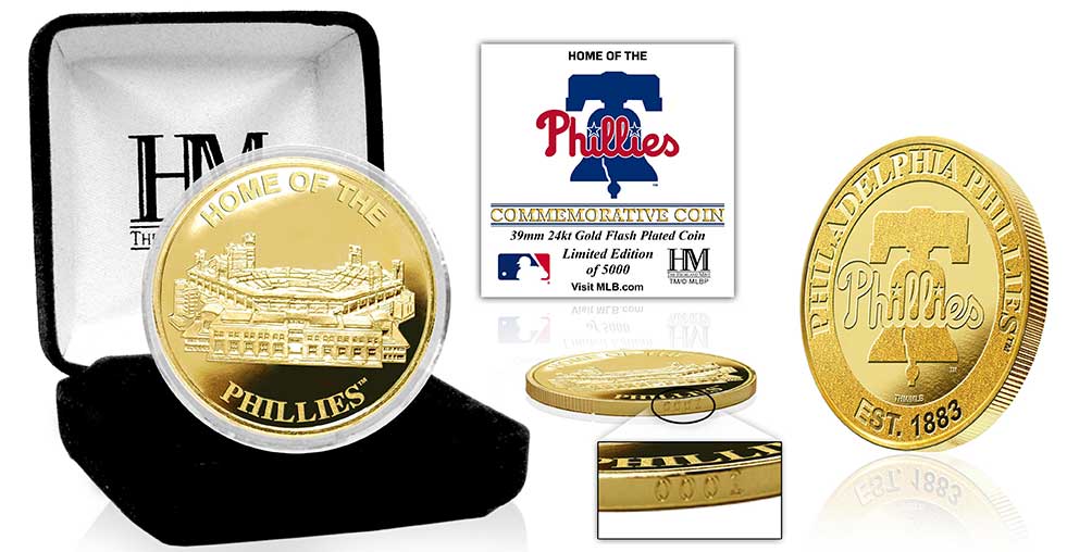 Philadelphia Phillies Stadium Gold Mint Coin - Limited Edition Collectible for Baseball Fans, Perfect for Display, Gifts & Memorabilia Collections