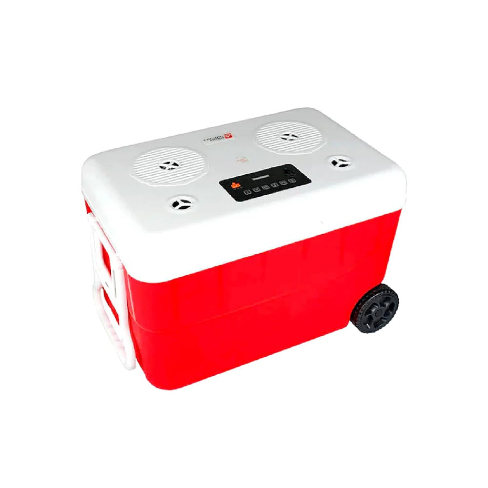 Cerwin Vega CVC65R 55QT Red Cooler with 6.5 Inch 2-Way Marine Speakers, Bluetooth Streaming, USB Phone Charger & 10-Hour Battery - Perfect for Beach Parties, Boating & Outdoor Adventures
