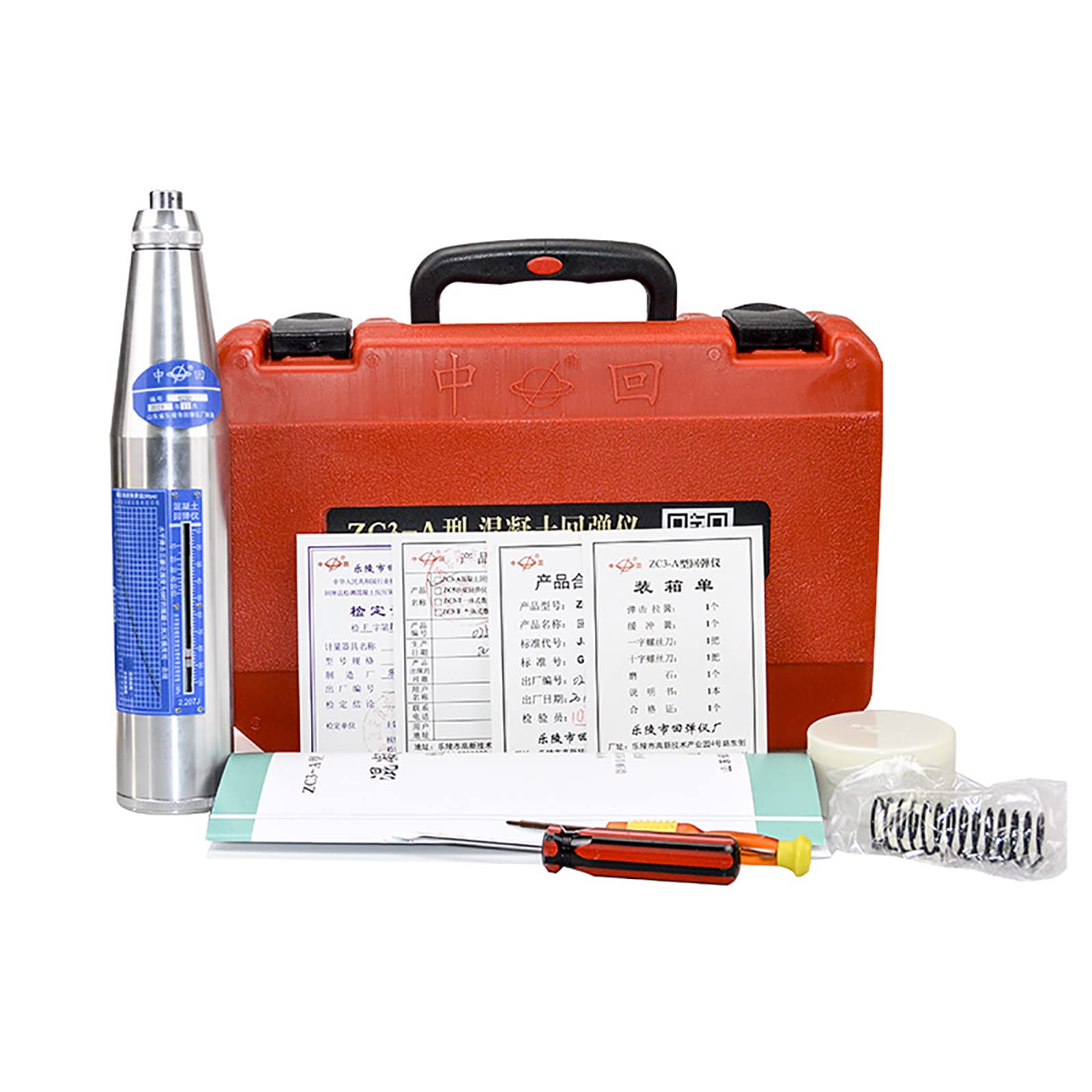 PCE Instruments Concrete Durometer | Rebound Hammer Tester for Concrete Strength Testing | Compressive Strength Detector | Resilometer for Highway & Building Inspection | Perfect for Construction Sites & Quality Control