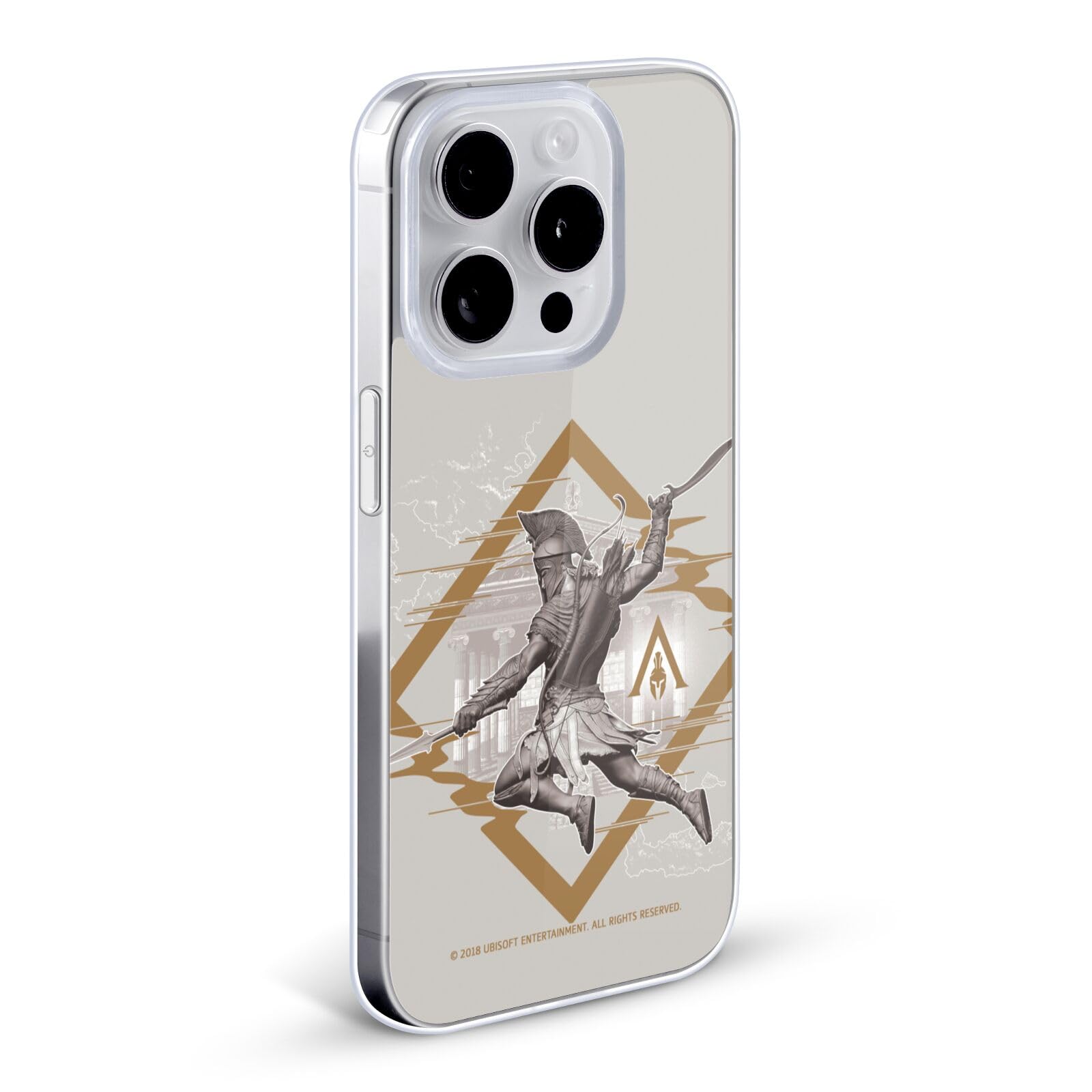 Officially Licensed Assassin's Creed Alexios Map Odyssey Artwork Soft Gel Case for Apple iPhone 12/12 Pro - Perfect for Gaming Fans & AC Collectors