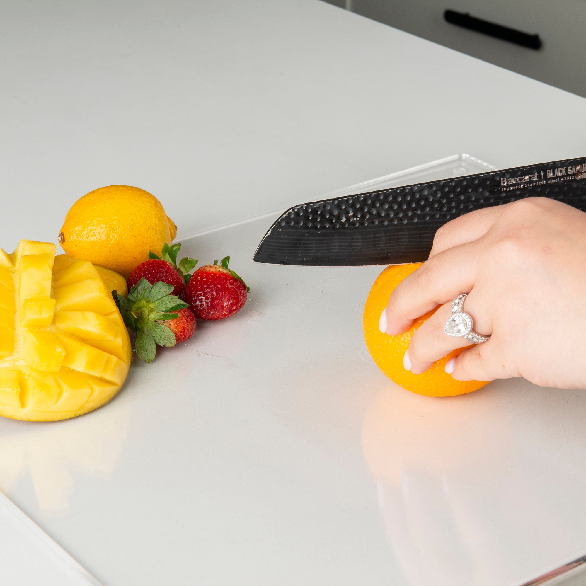 Premium Acrylic Cutting Board - Non-Slip Durable Kitchen Chopping Board for Meat, Vegetables & Fruits - Dishwasher Safe - Perfect for Home, Restaurant & Food Prep