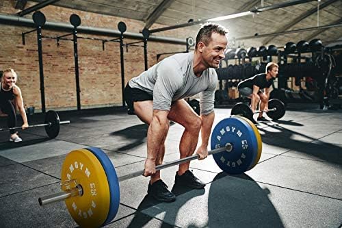 Olympic Rubber Bumper Plates Set - 2 Inch Steel Insert Weight Plates for Barbell Strength Training - Durable Colored Bumper Weights (Single/Pair) - Perfect for CrossFit, Home Gym & Weightlifting Workouts