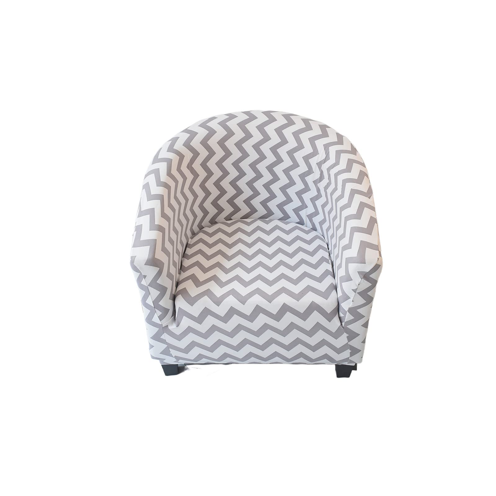 2-Piece Stretch Club Chair Slipcover Set - Printed Round Barrel Swivel Armchair Covers, Sofa Protector for Living Room, Bedroom, Office - Easy Fit Furniture Protector for Home Decor