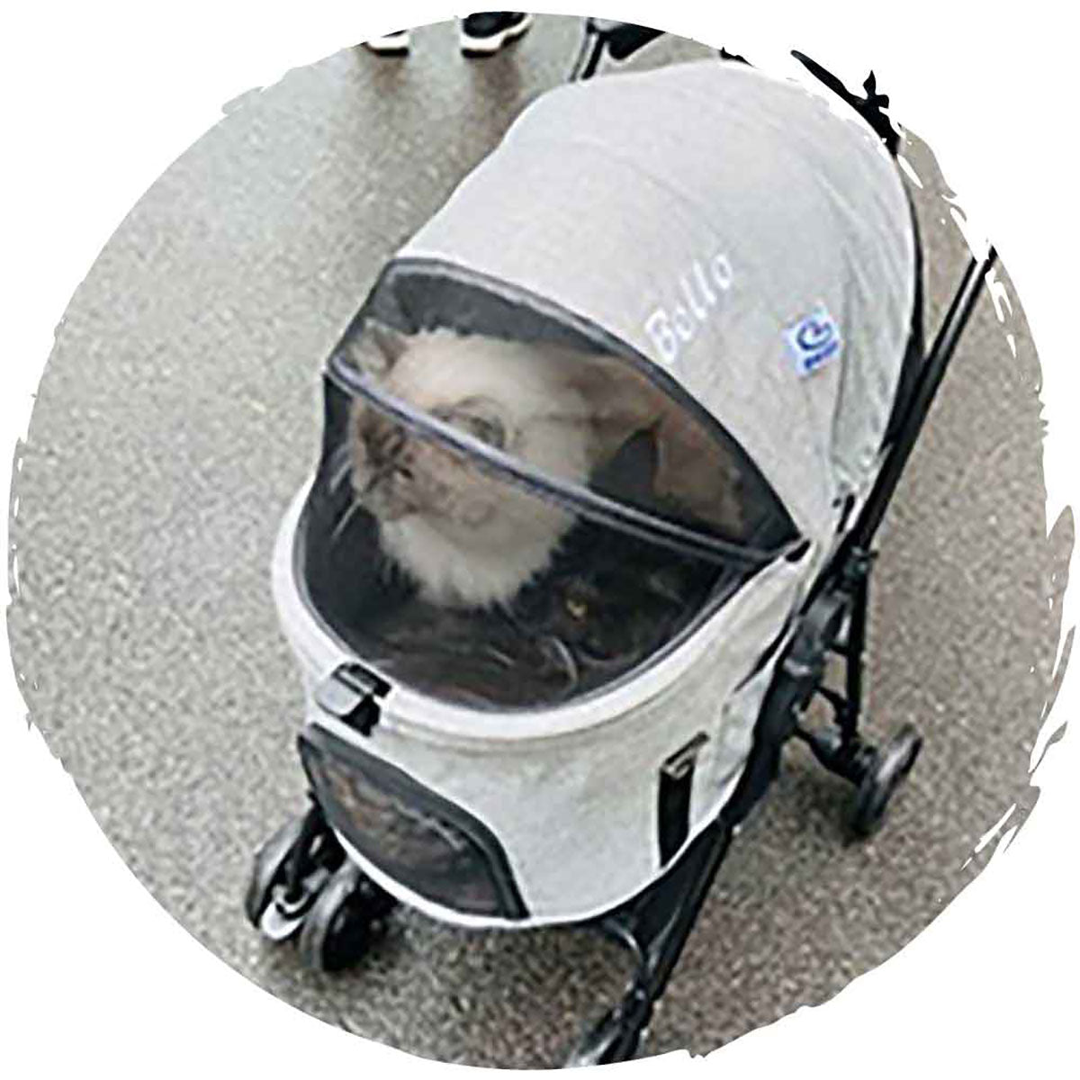 BELLO 4-Wheel Foldable Dog Stroller with Removable Basket - Large Version (Pet Weight Capacity: 17kg) - Perfect for Outdoor Walks, Shopping & Travel with Your Pet