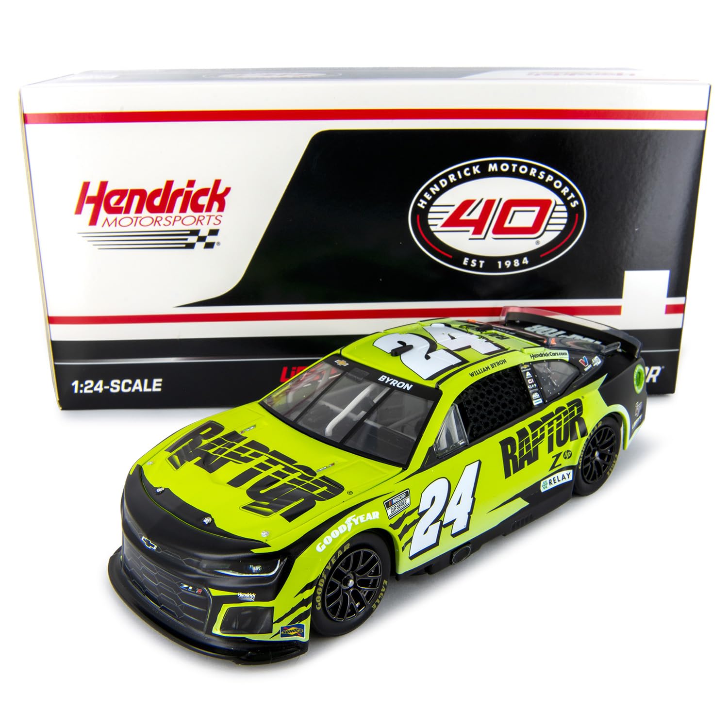 William Byron 2024 Raptor Diecast Car 1:24 Scale - NASCAR Collectible Model for Display & Racing Enthusiasts | Perfect for Home Decor, Office Display & Gift Giving